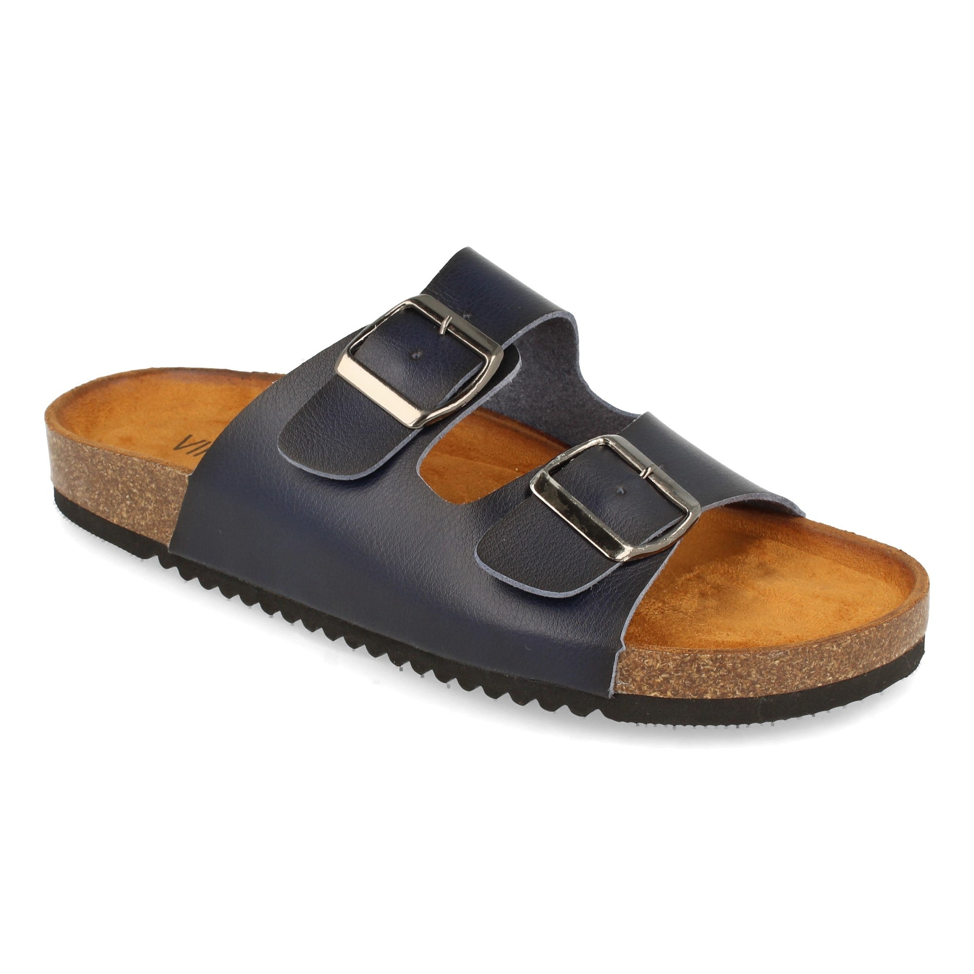 Sandalia Plana de Mujer, Cómoda, con Planta Anatómica y Doble Hebilla Decorativa