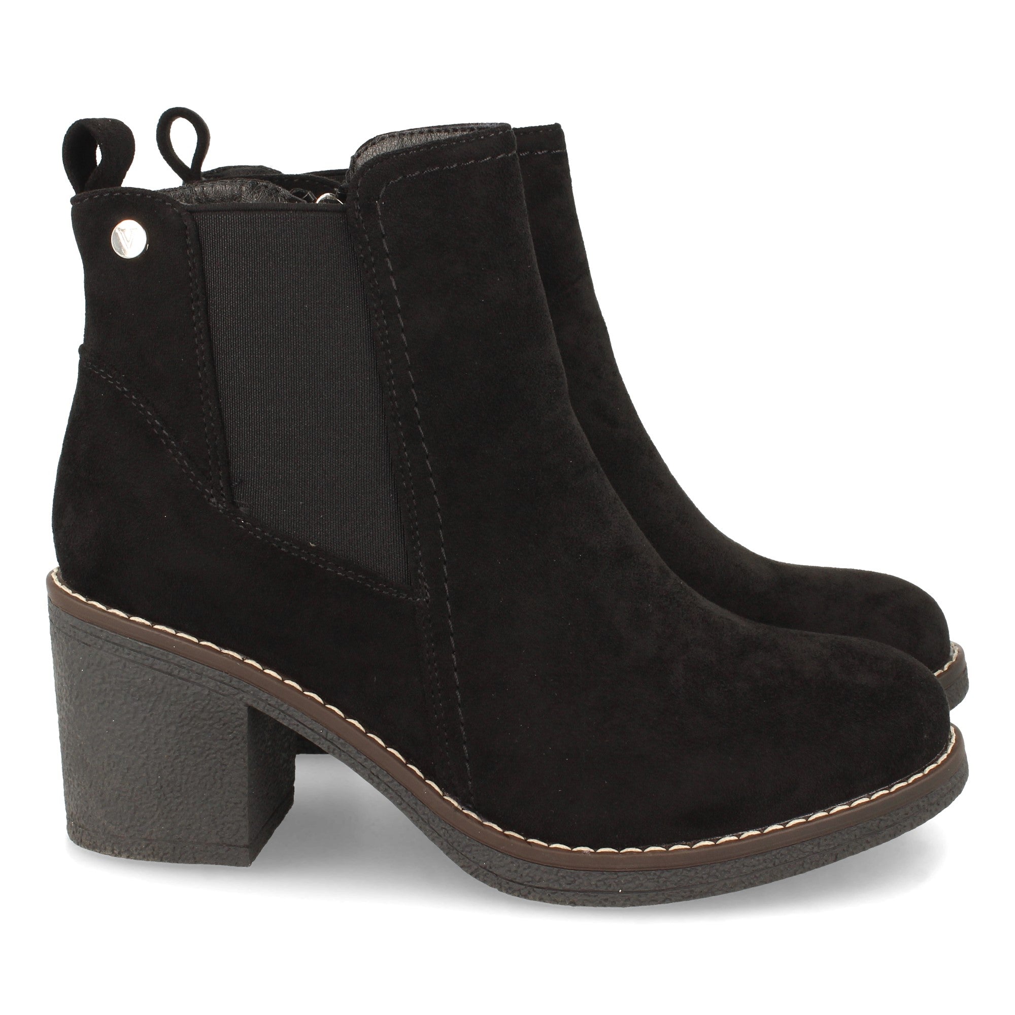 Botin negro con elástico
