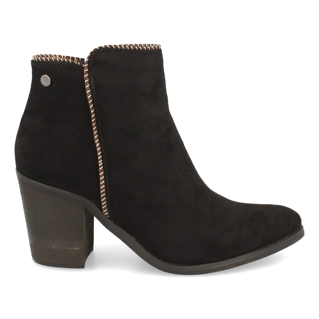 Botin negro con cremallera