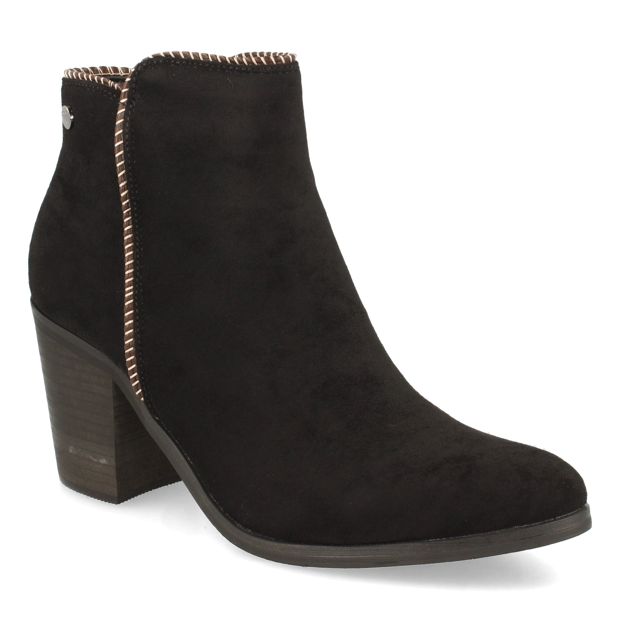 Botin negro con cremallera