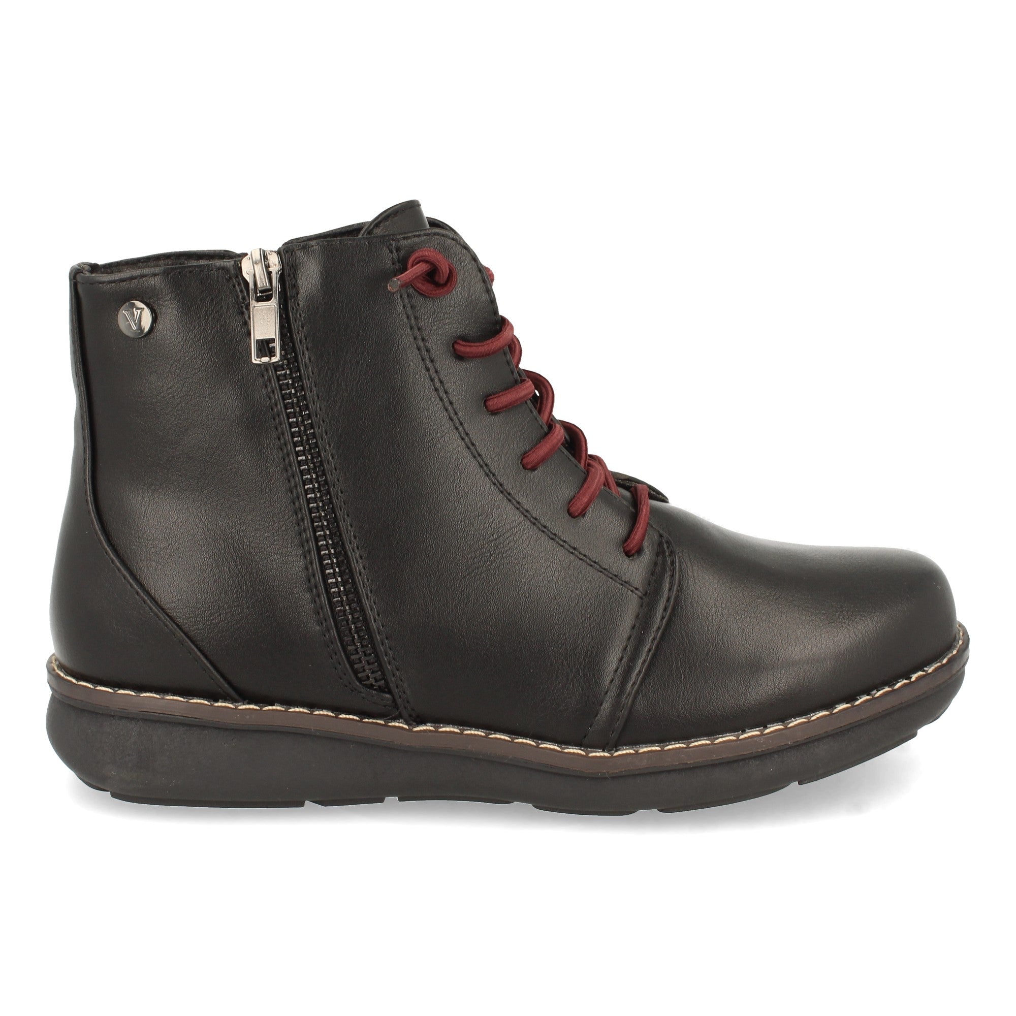 Botin negro con cordones