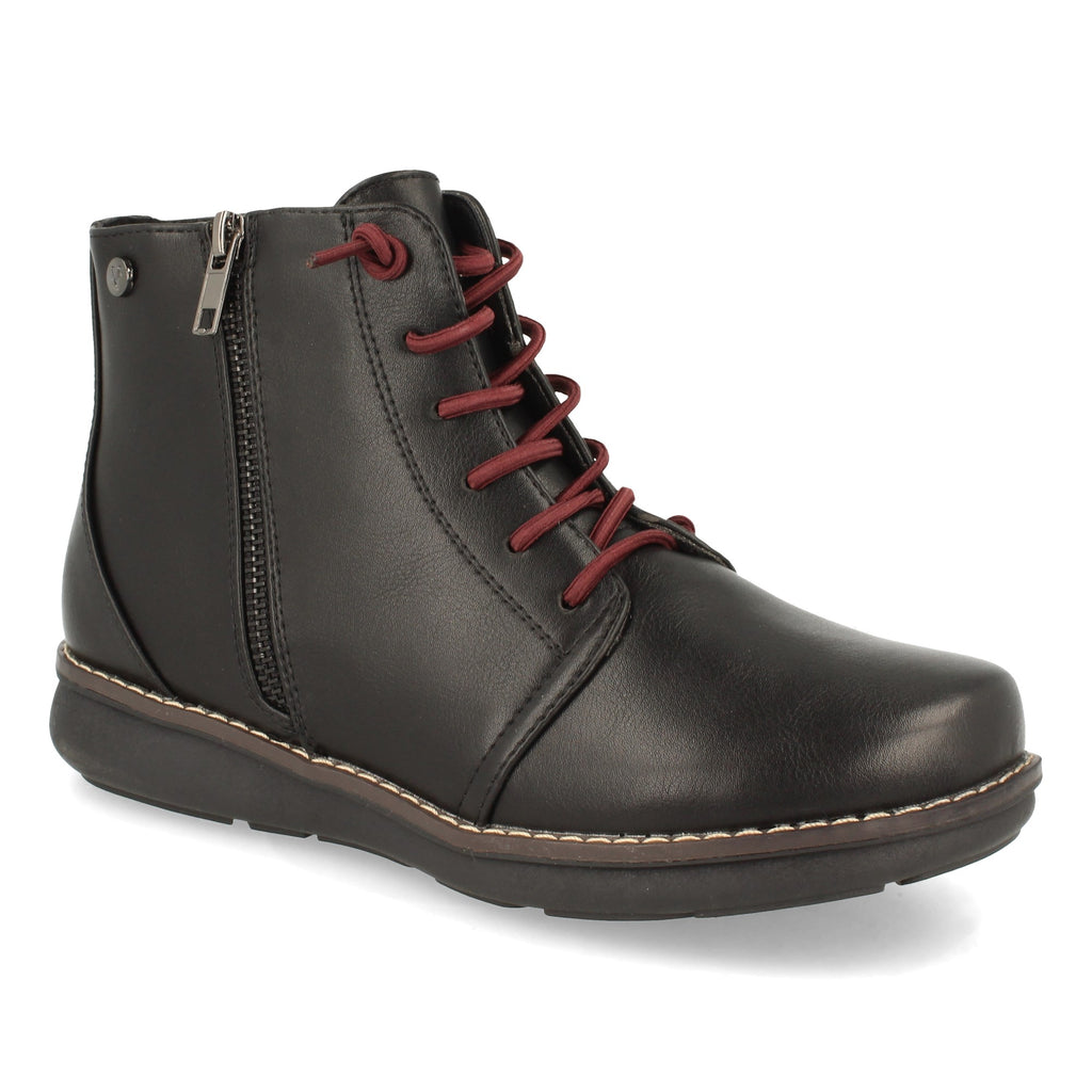 Botin negro con cordones