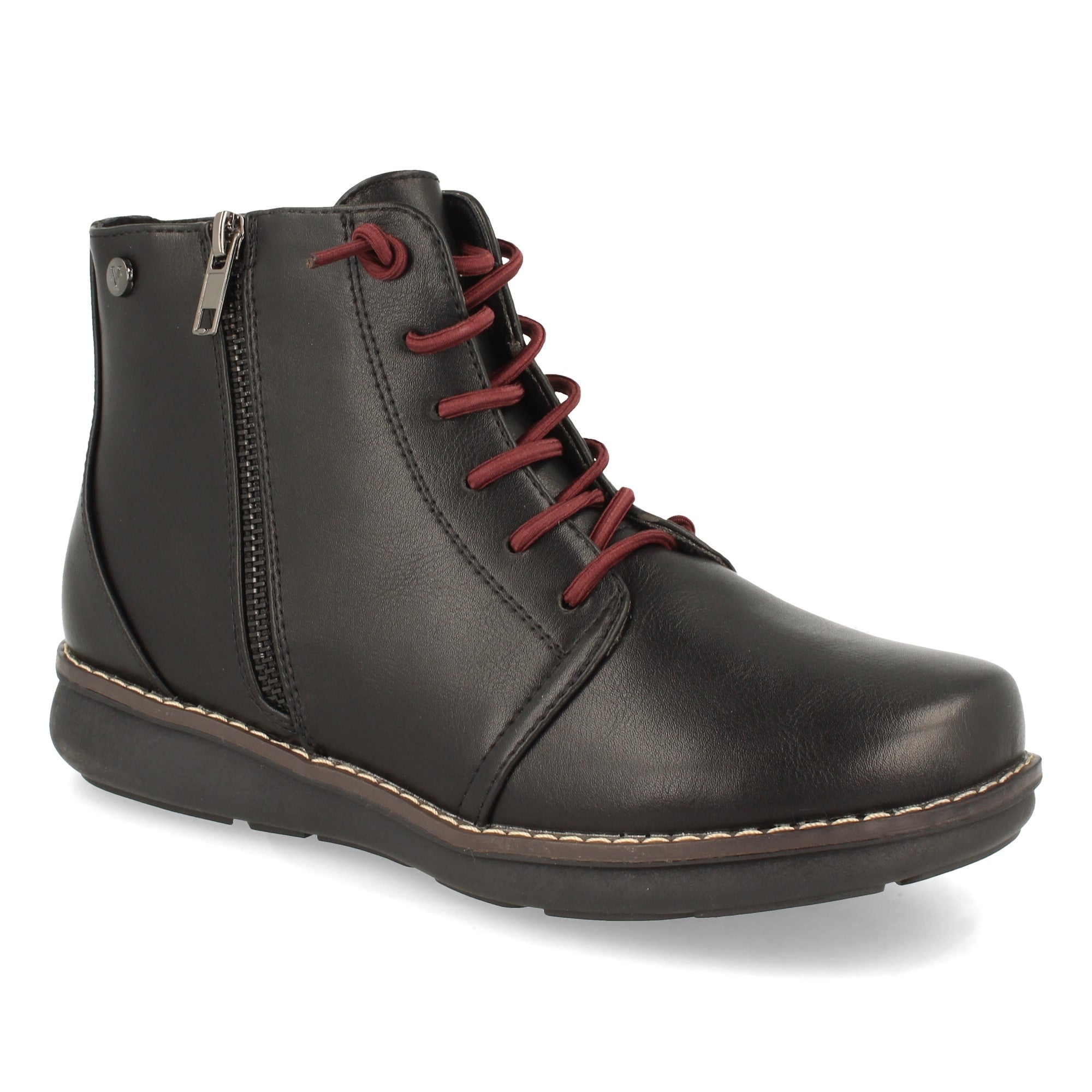 Botin negro con cordones