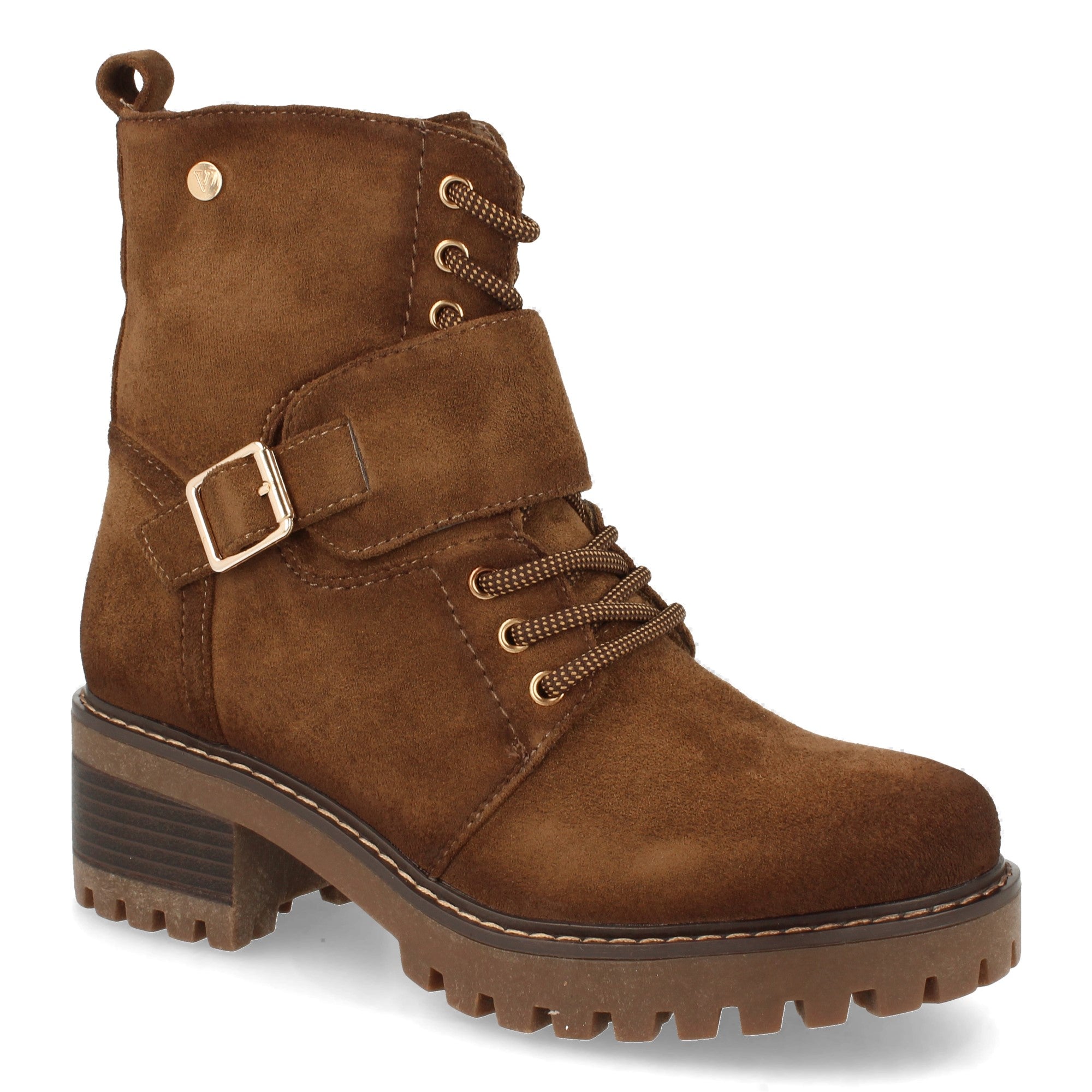 Botin kaki con hebilla