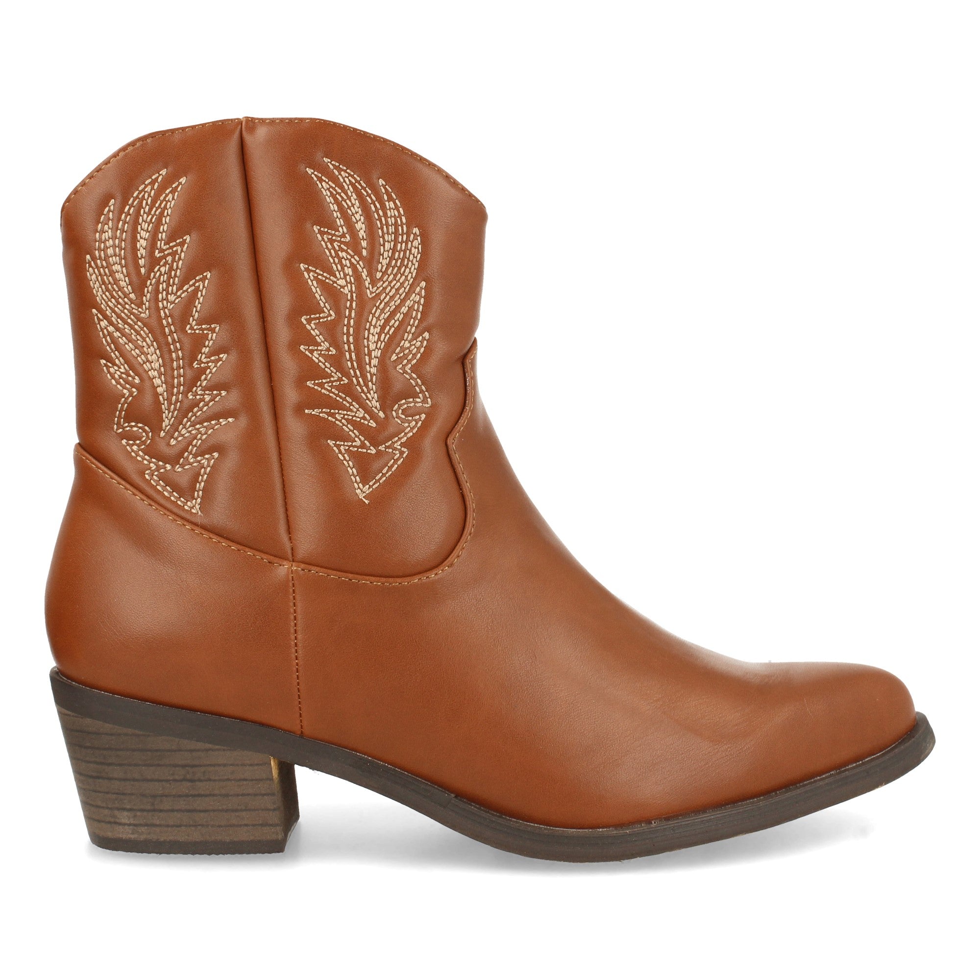 Botin cuero con grabado en caña