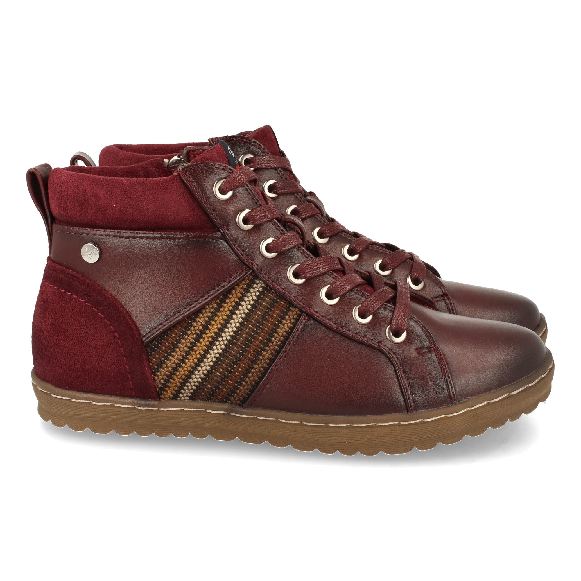 Zapatilla Abotinada para Mujer Comodas Burdeos