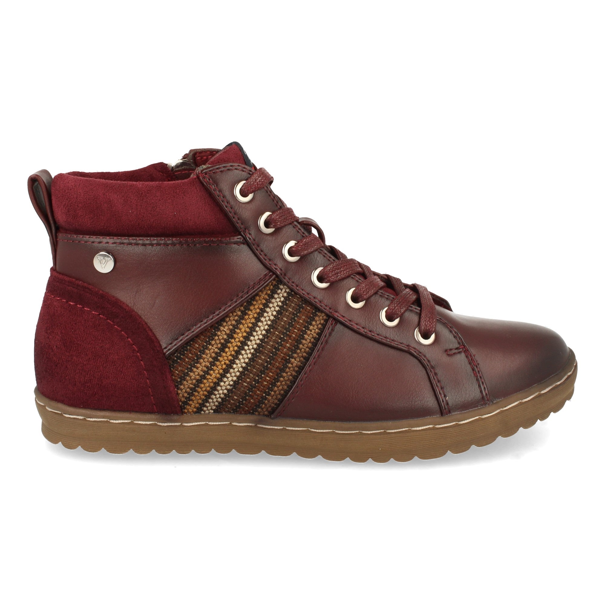 Zapatilla Abotinada para Mujer Comodas Burdeos