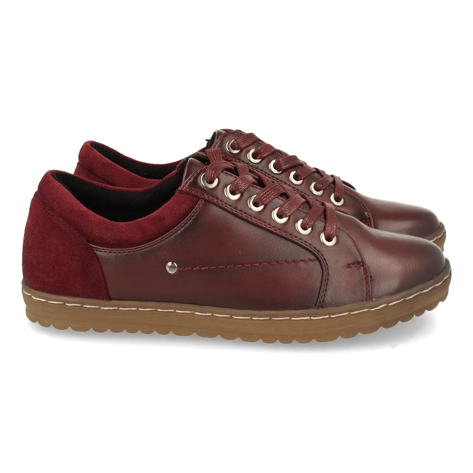 Zapatilla Plana para Mujer Comoda  Burdeos