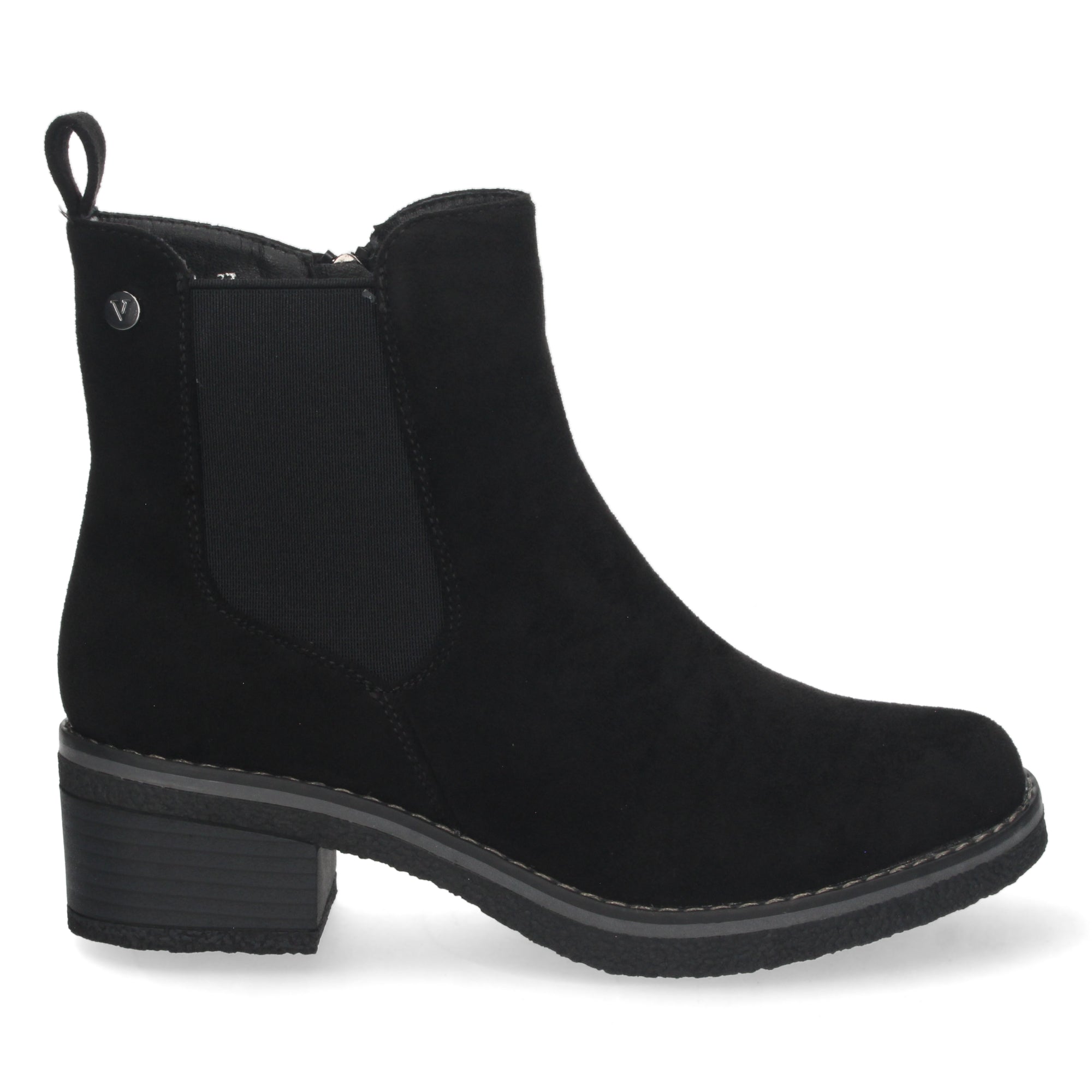 Botin negro elástico