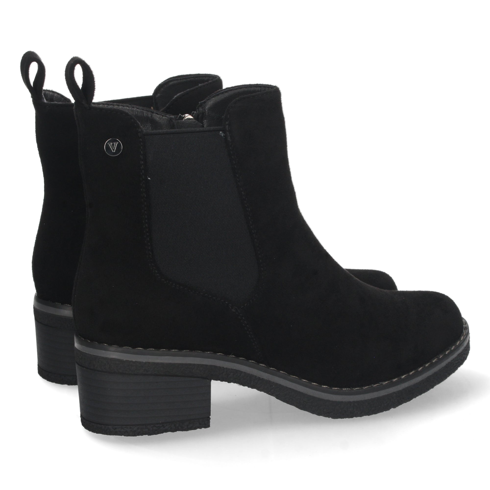 Botin negro elástico