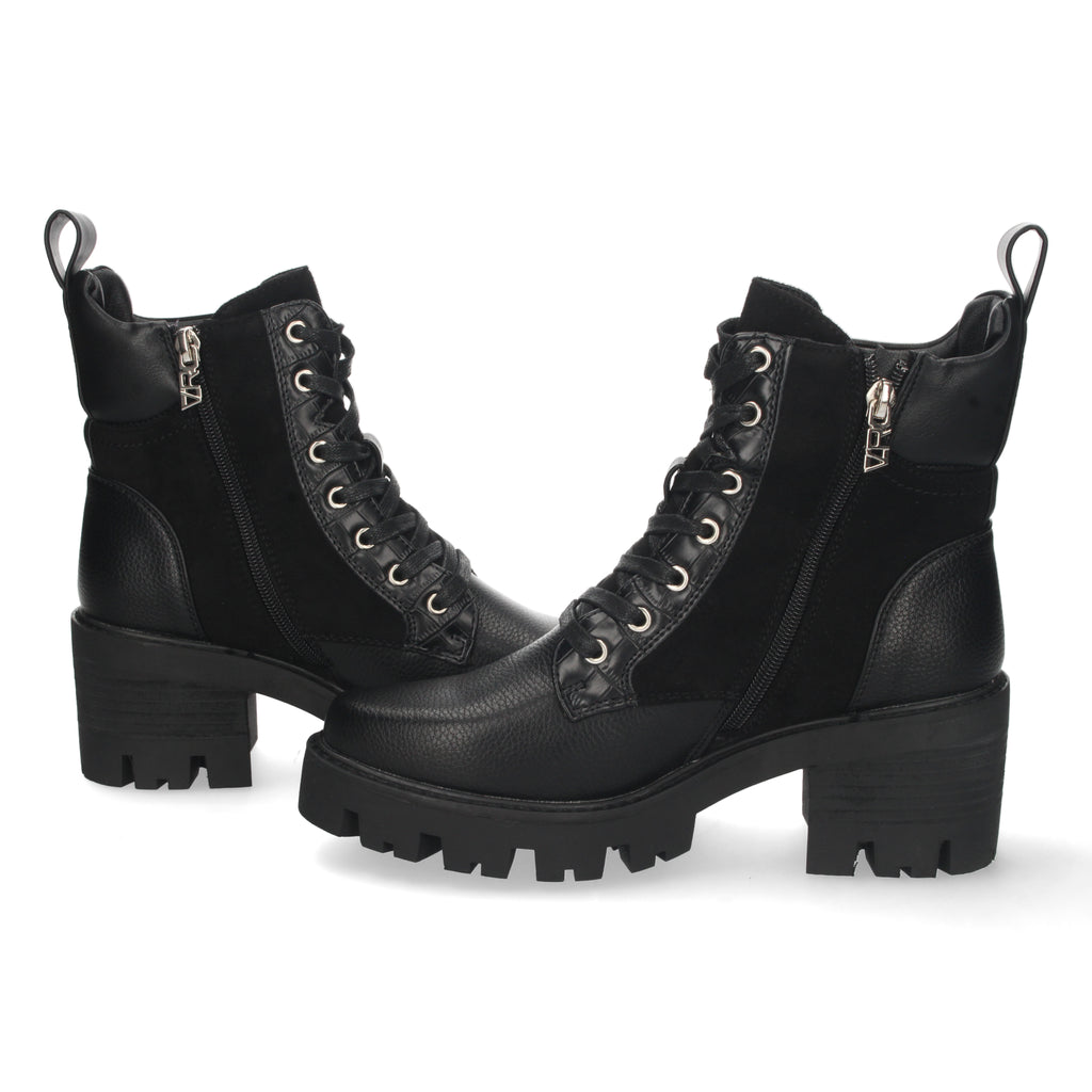 Botin negro acordonado