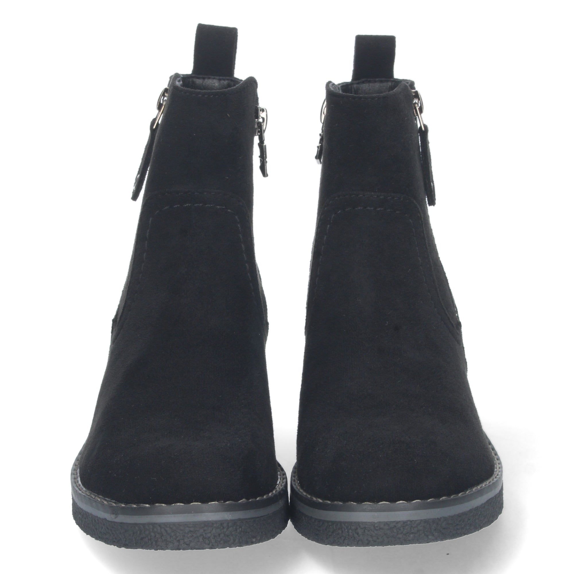 Botin negro con cierre cremallera