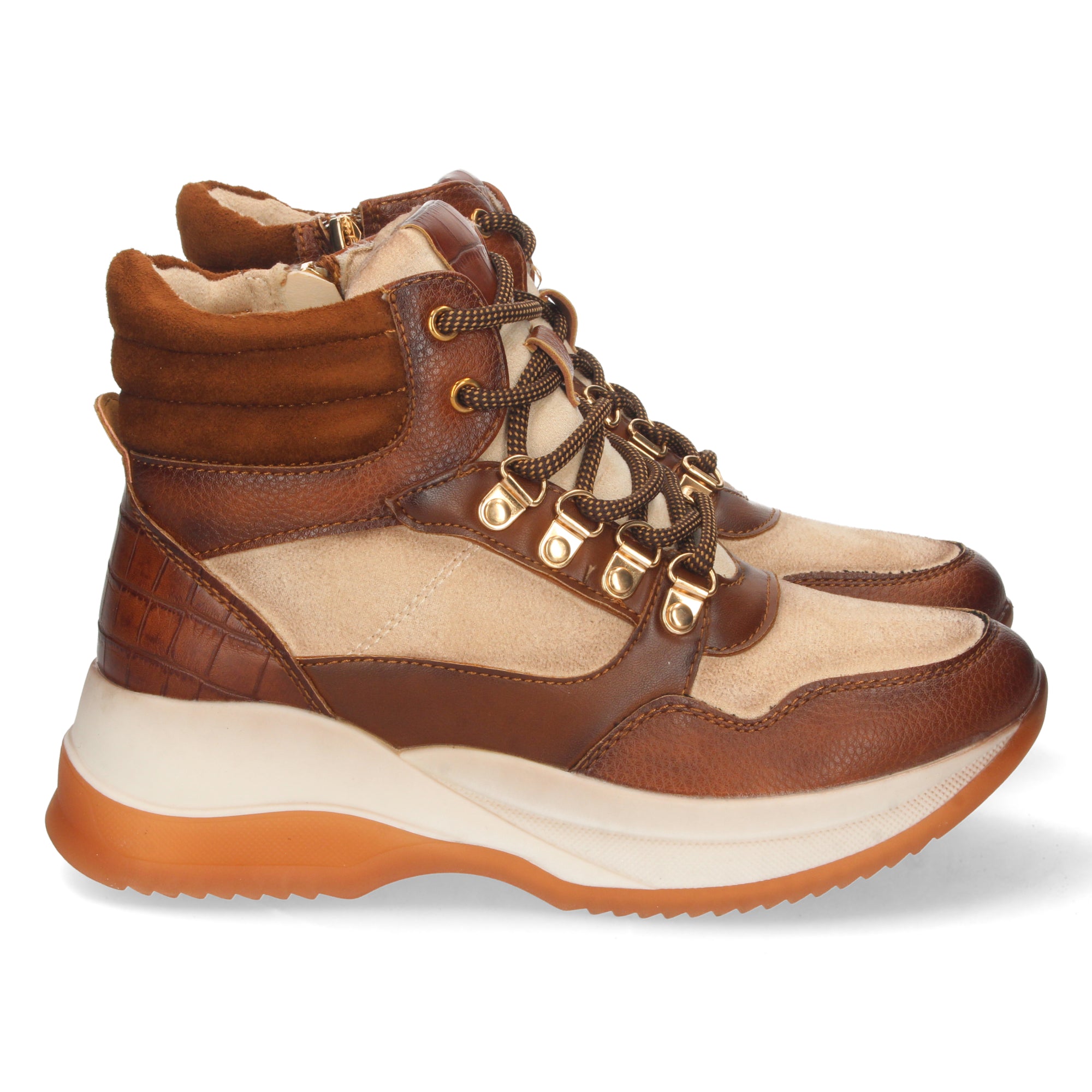 Zapatilla Abotinada para Mujer Cuero