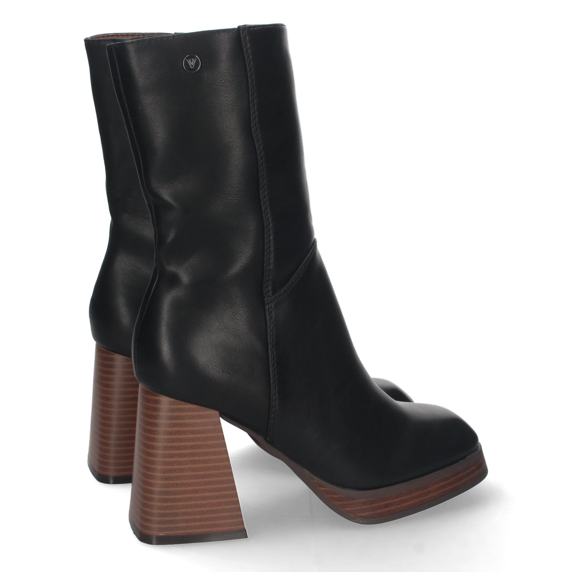 Botin negro tacón ancho