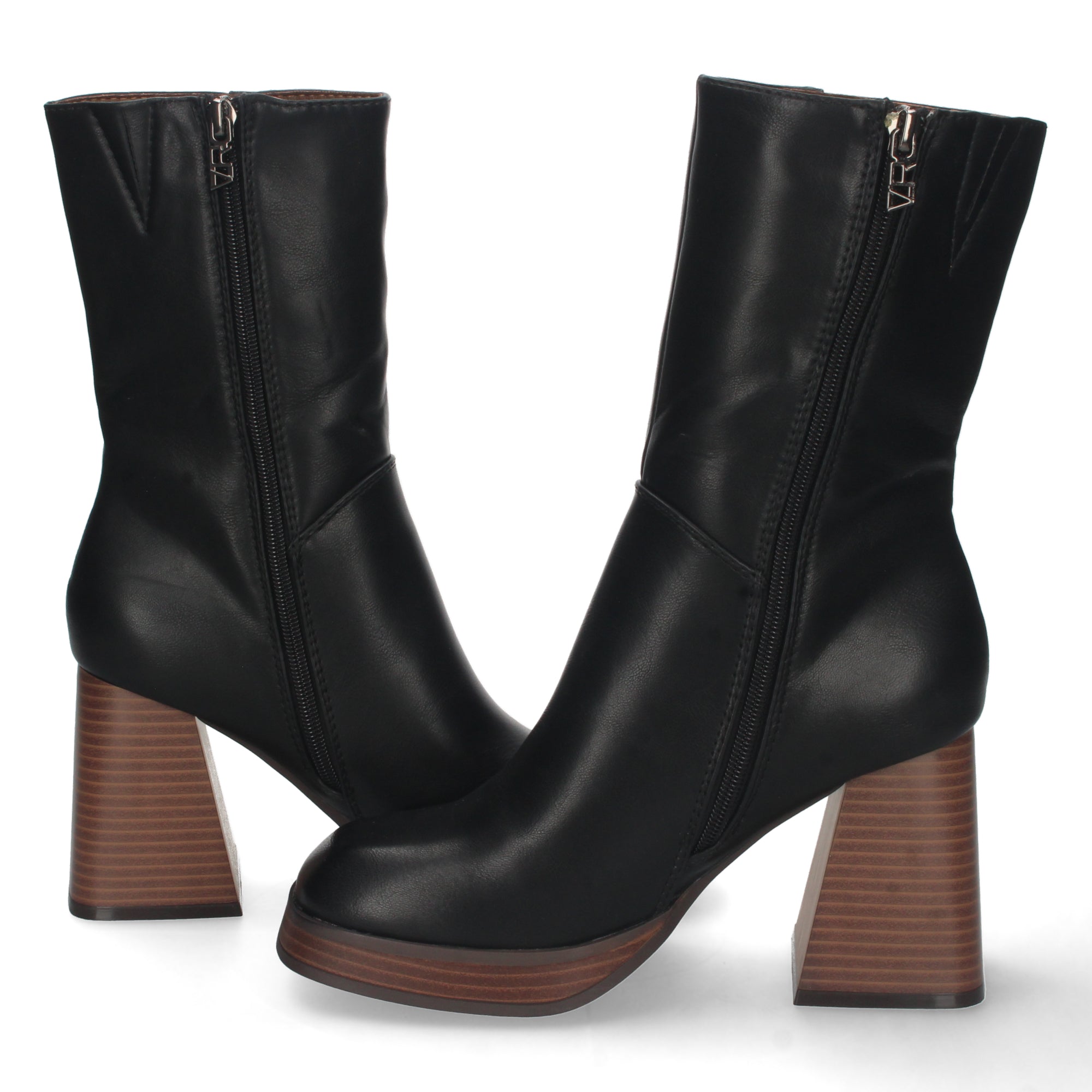 Botin negro tacón ancho