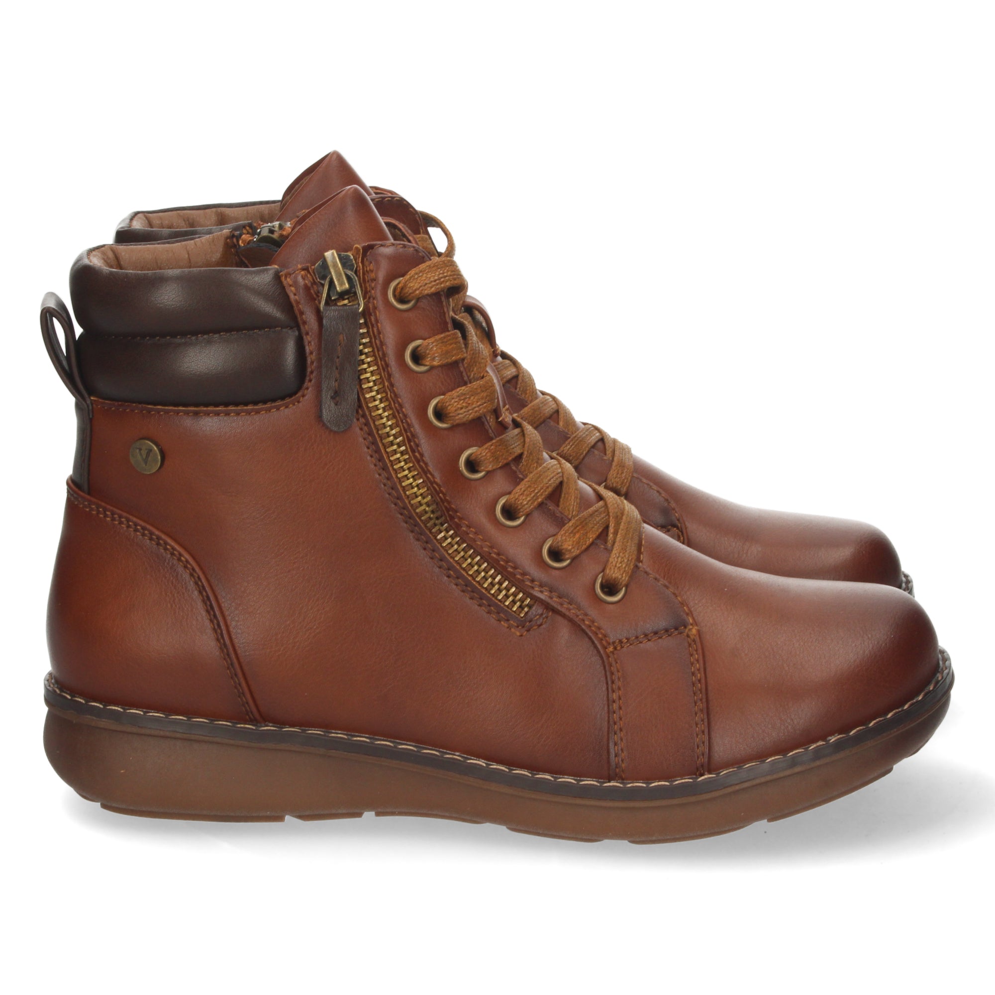 Botin cuero cremallera
