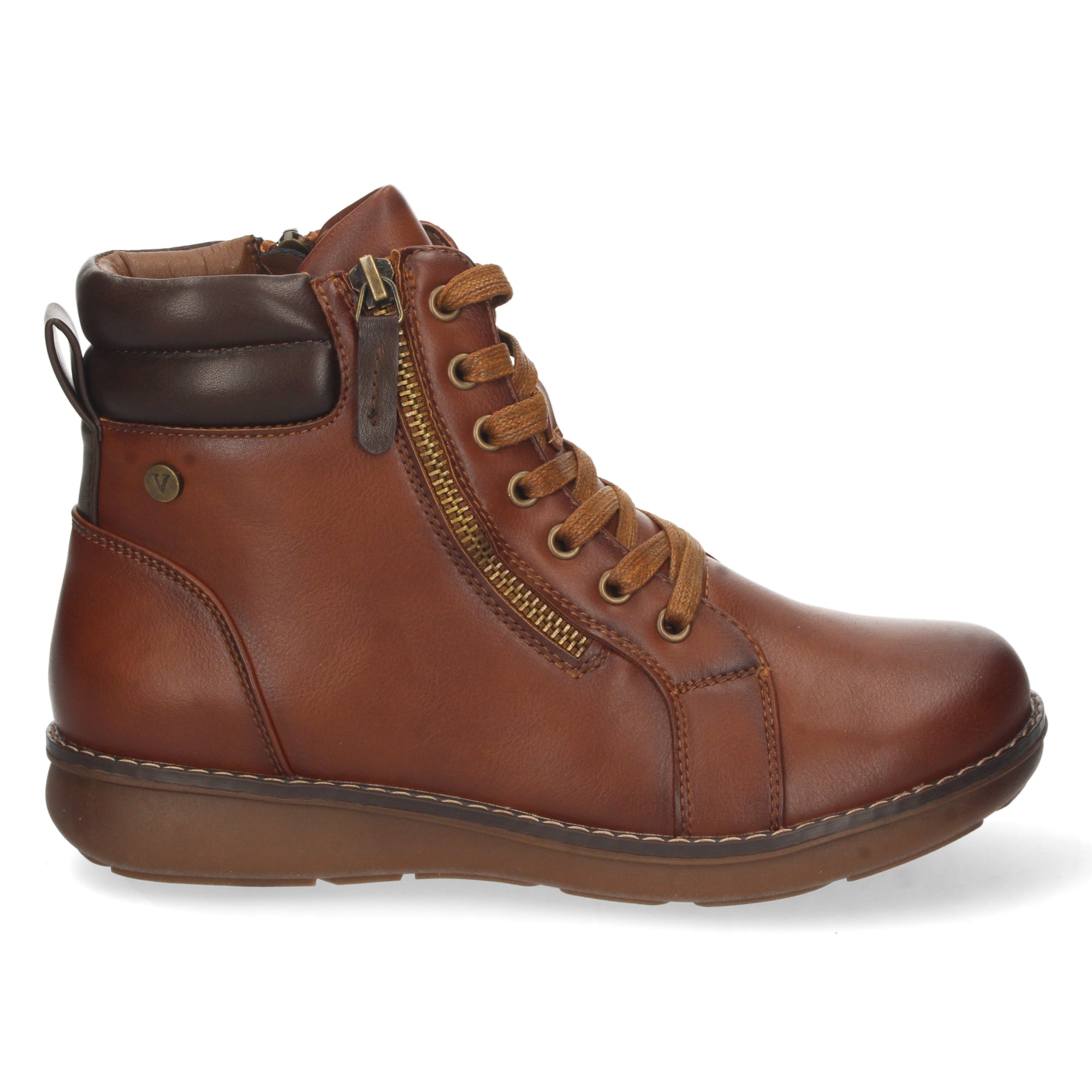 Botin cuero cremallera