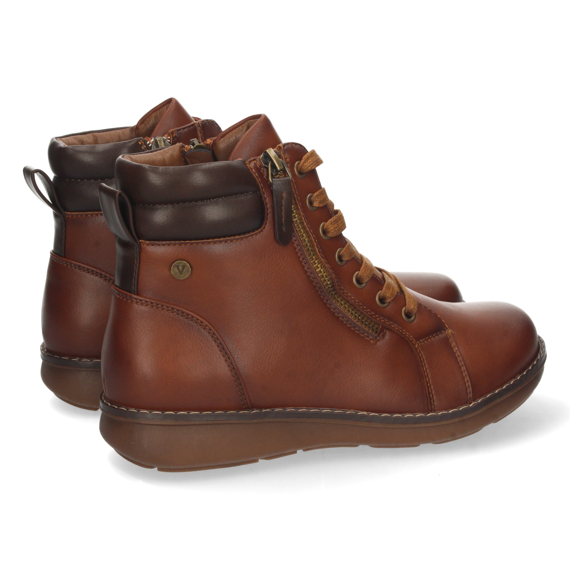 Botin cuero cremallera