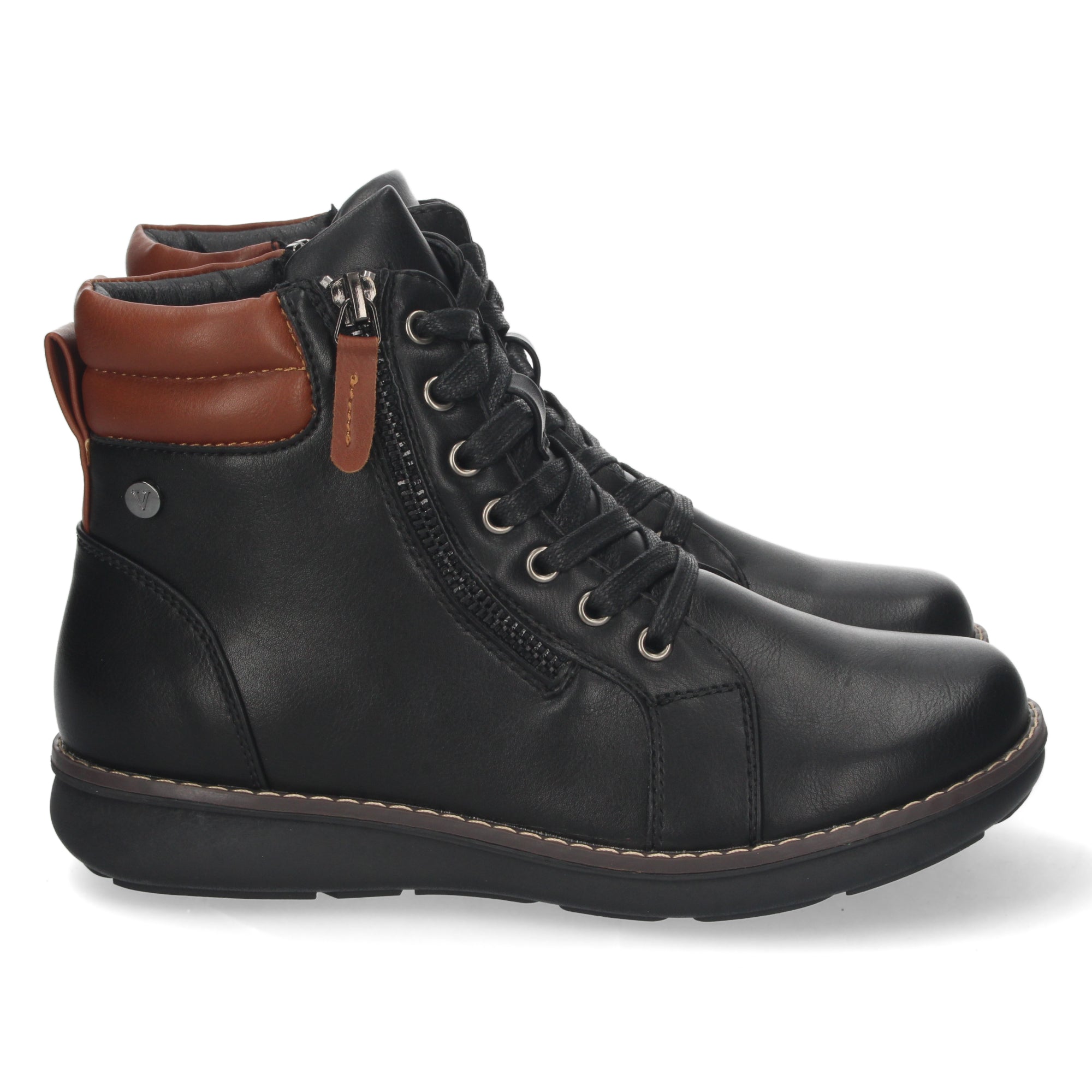 Botin plano negro