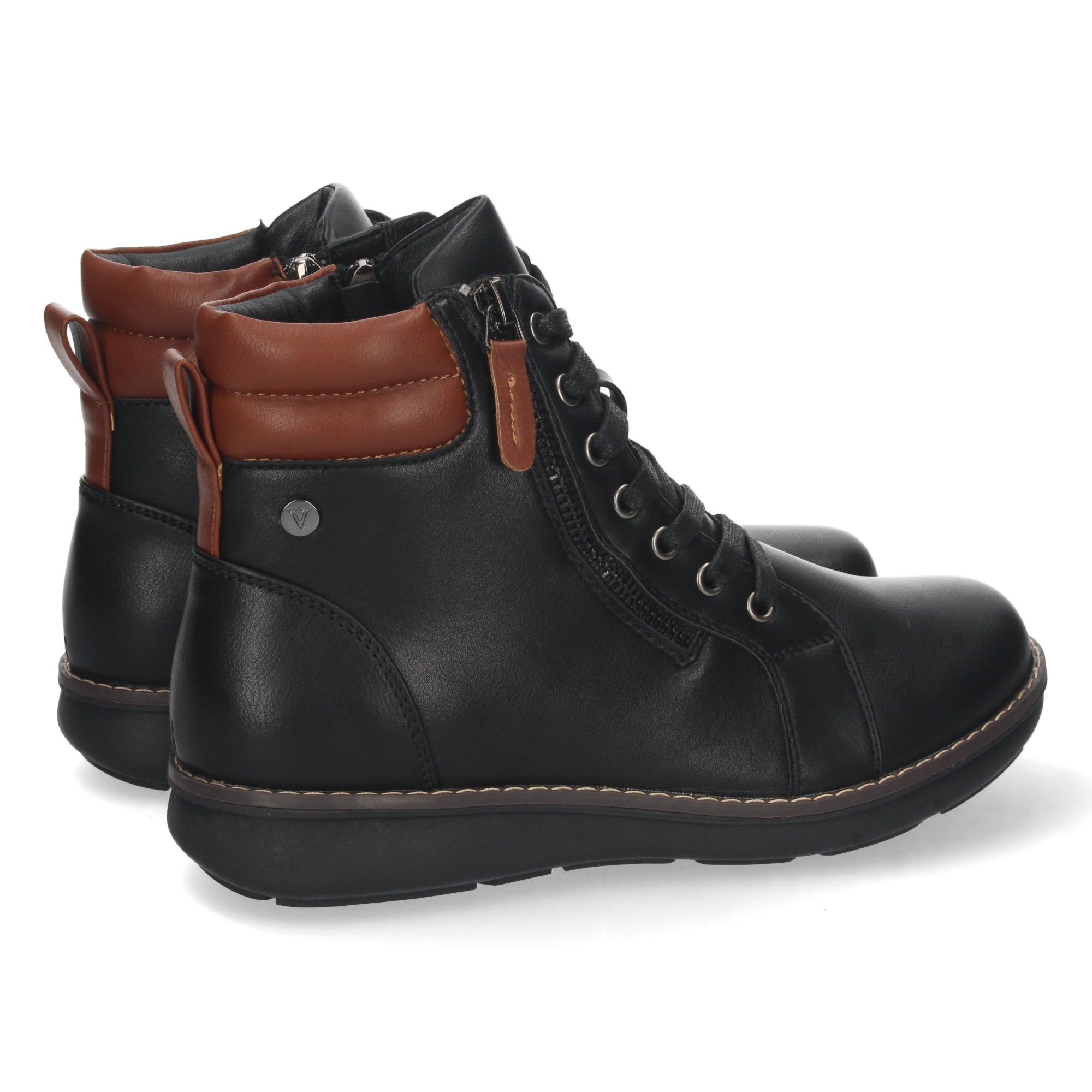Botin plano negro