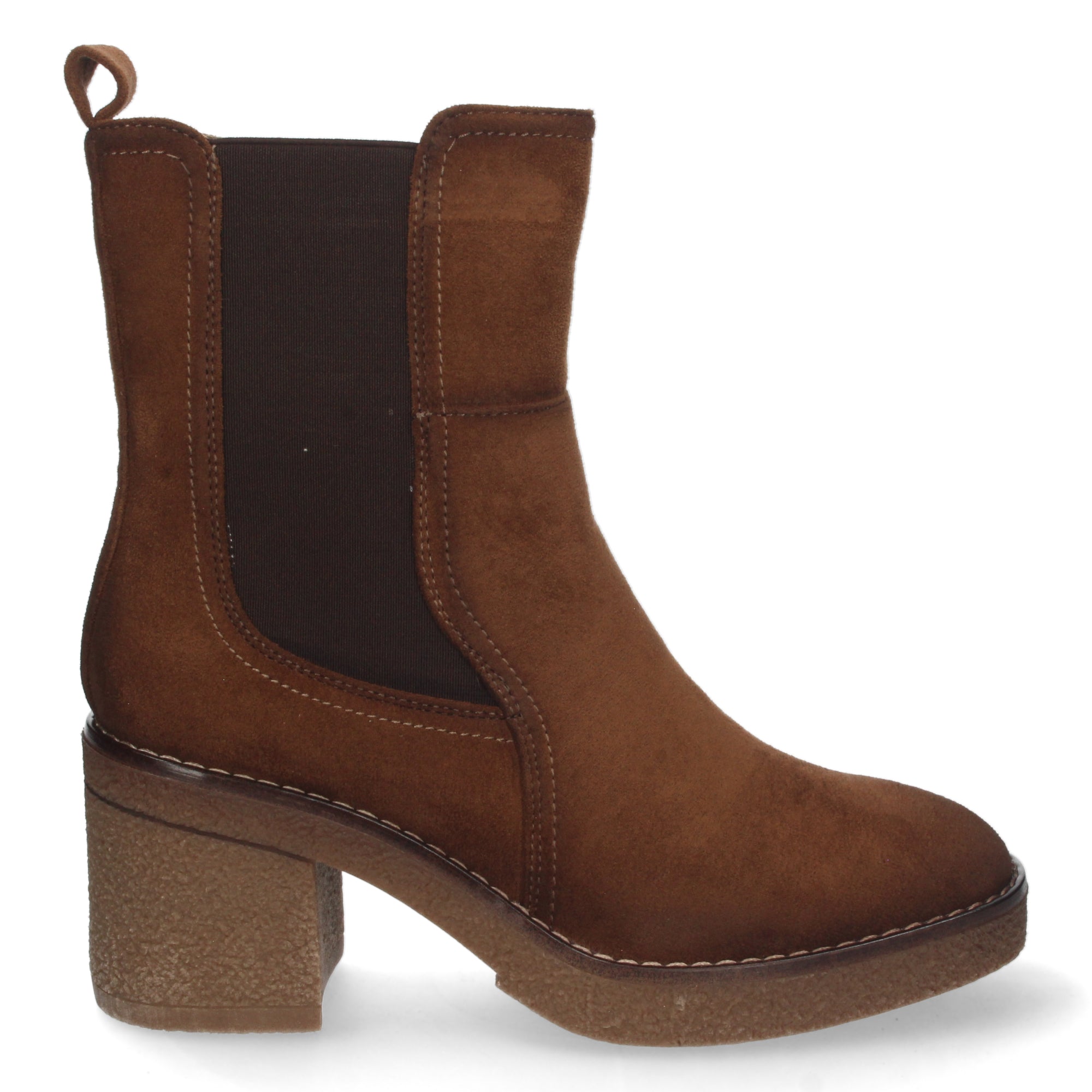Botin cuero con diseño elástico