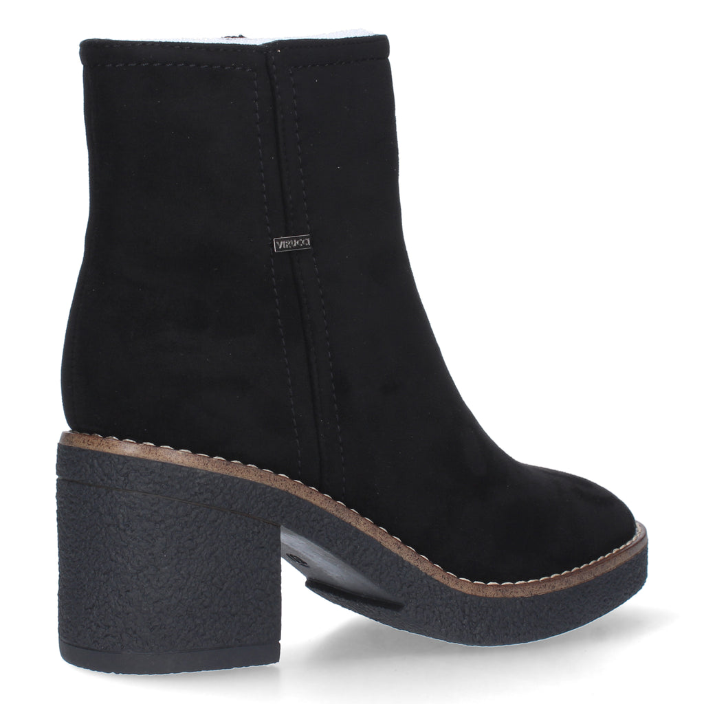 Botin negro con cierre cremallera