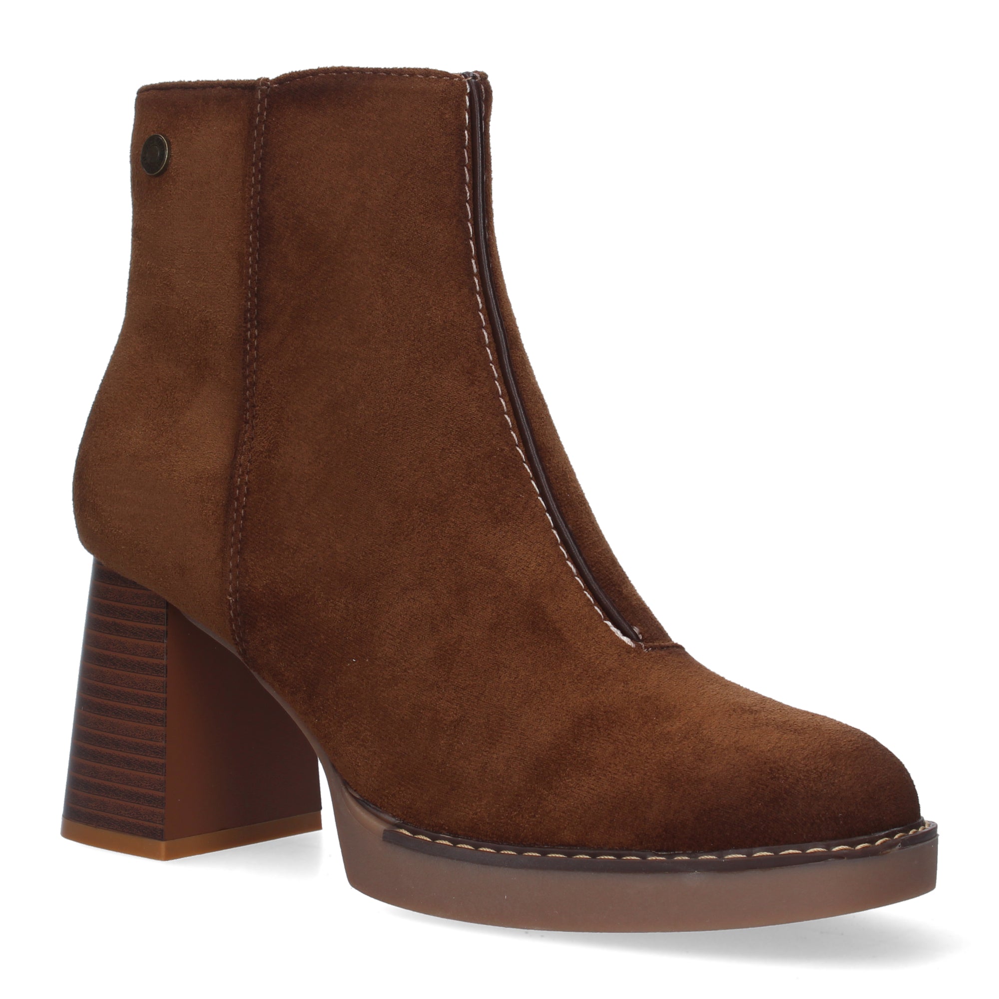 Botines cuero con tacón ancho