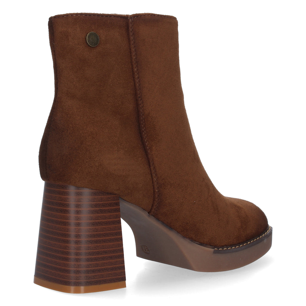 Botines cuero con tacón ancho