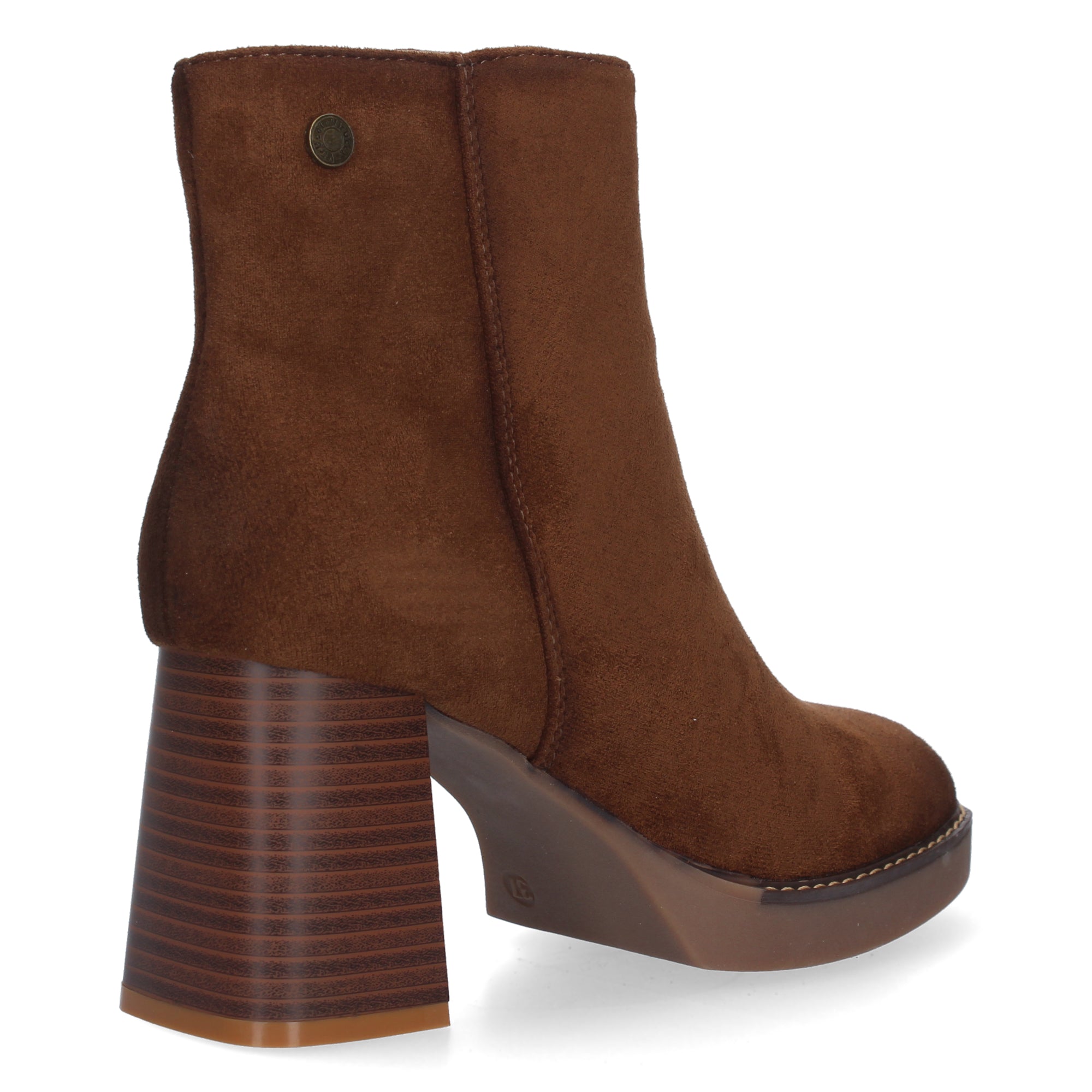 Botines cuero con tacón ancho