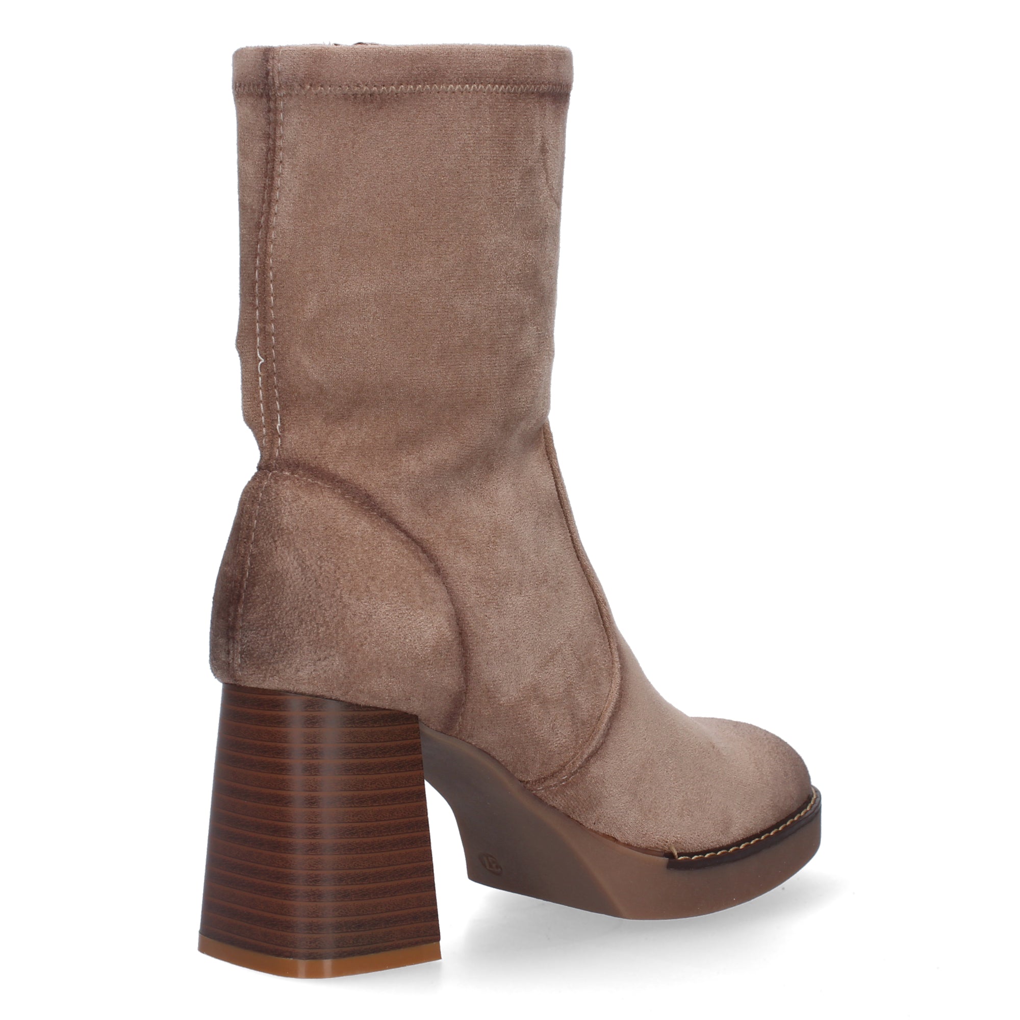 Botines beige con cierre cremallera
