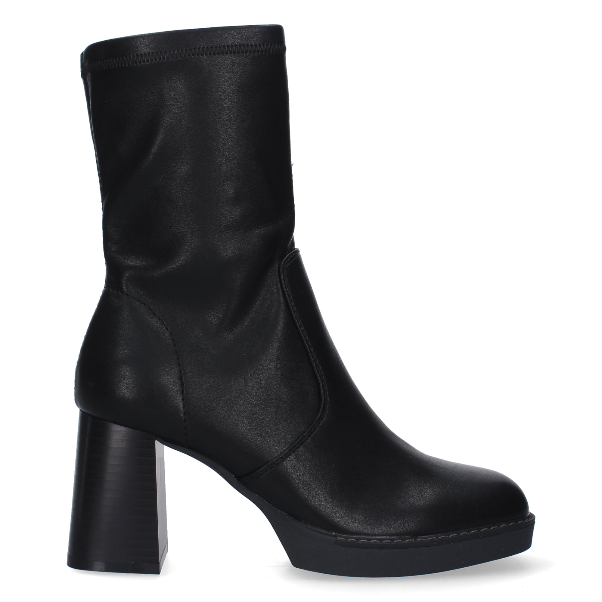 Botin negro con cierre cremallera
