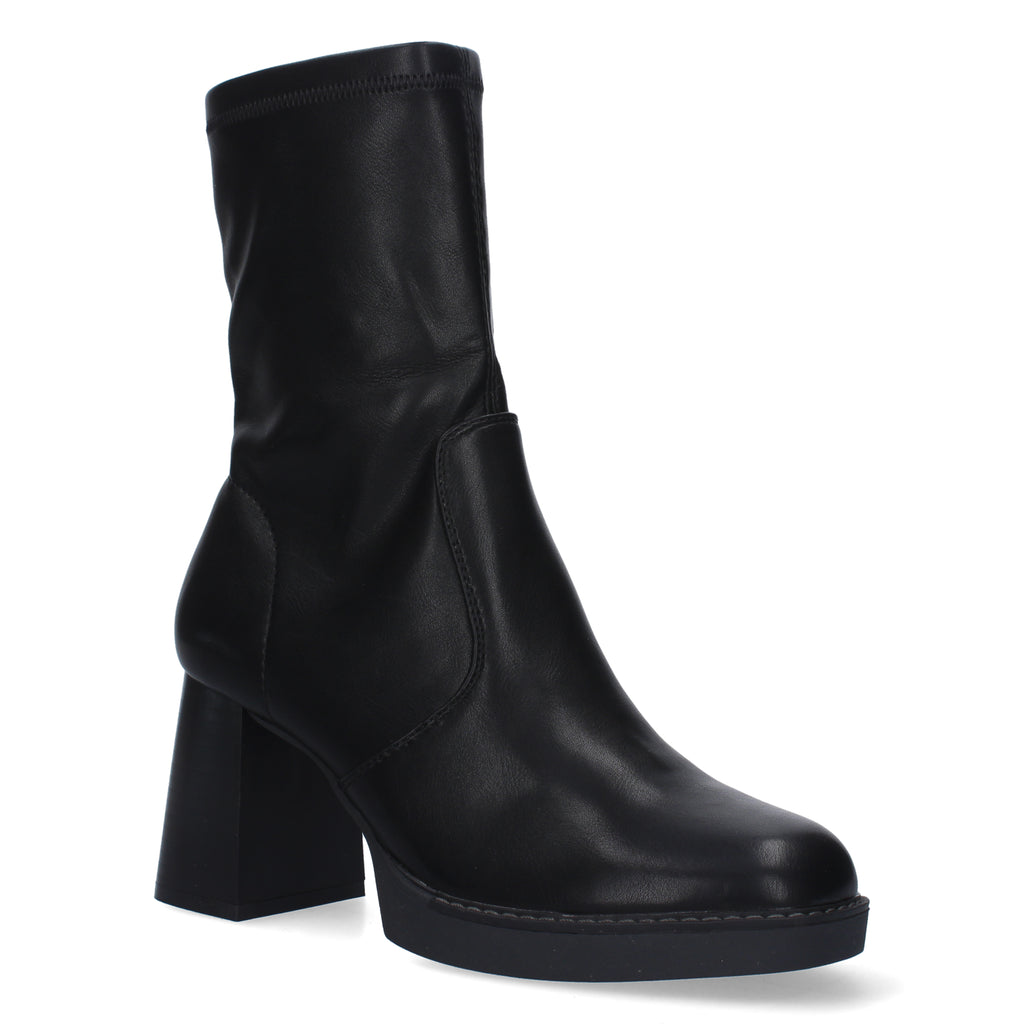 Botin negro con cierre cremallera