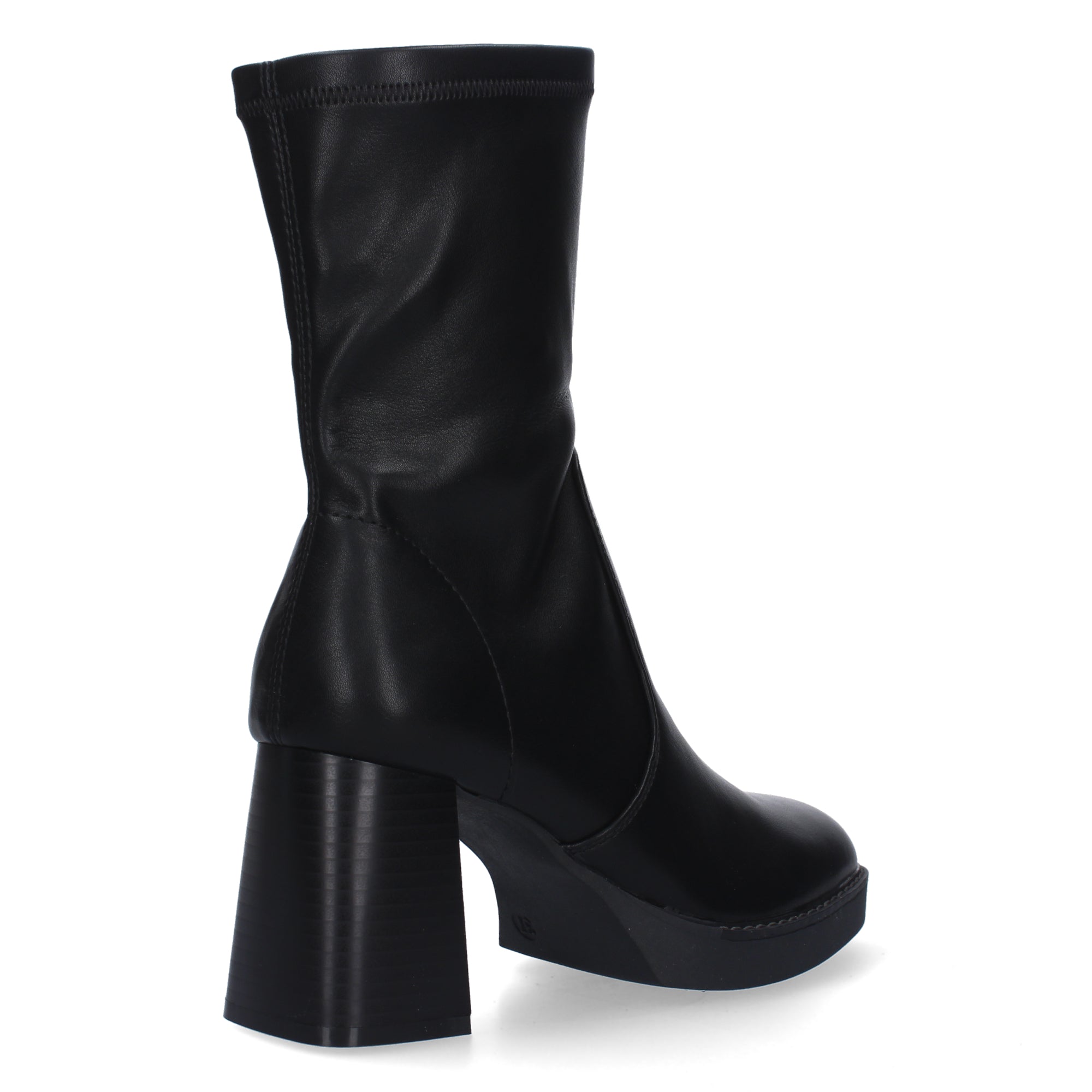 Botin negro con cierre cremallera
