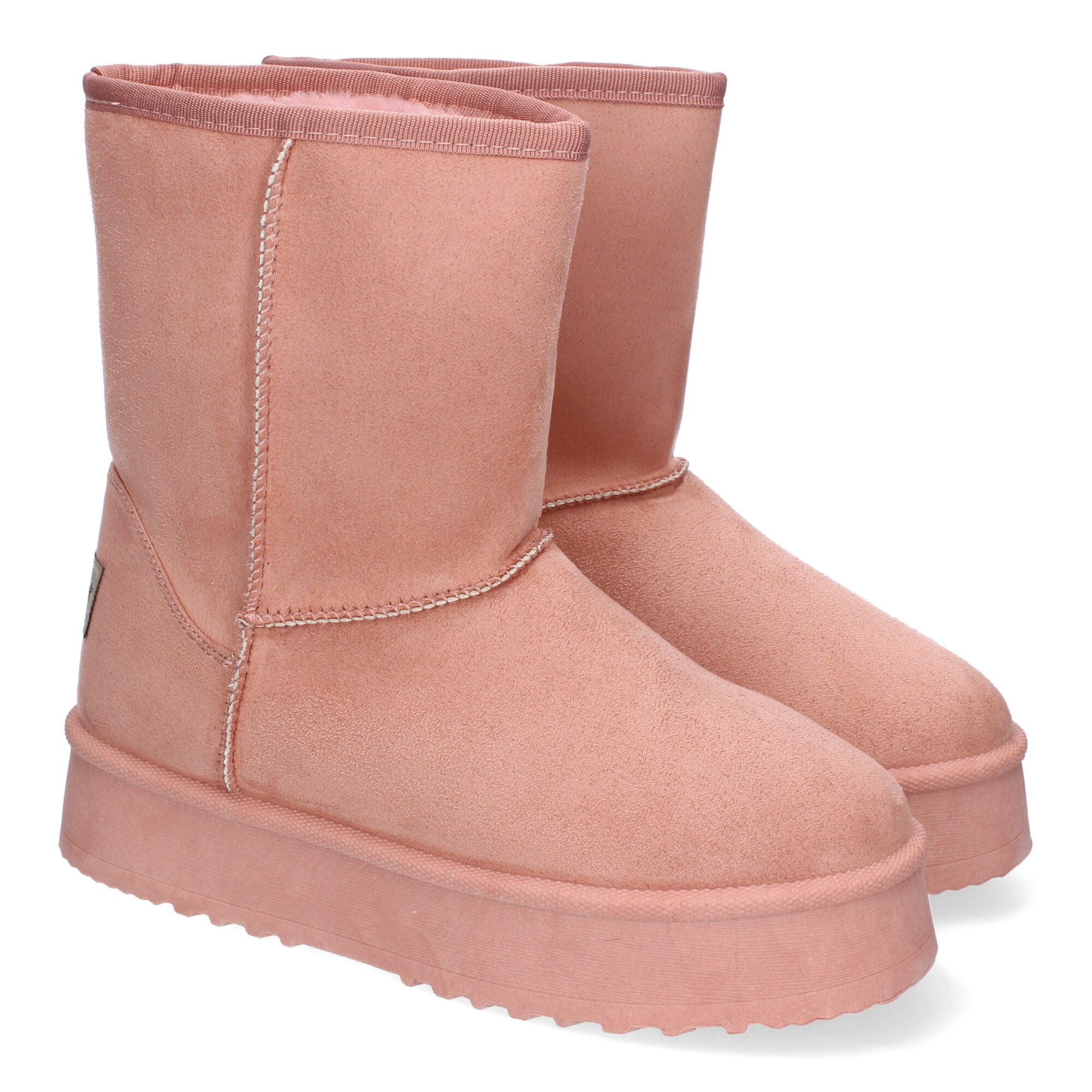 Botines rosas con pelo interior