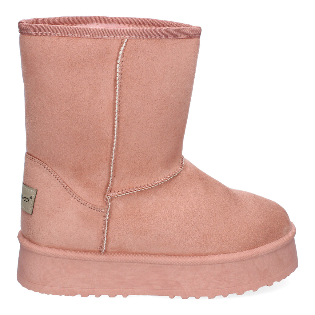 Botines rosas con pelo interior