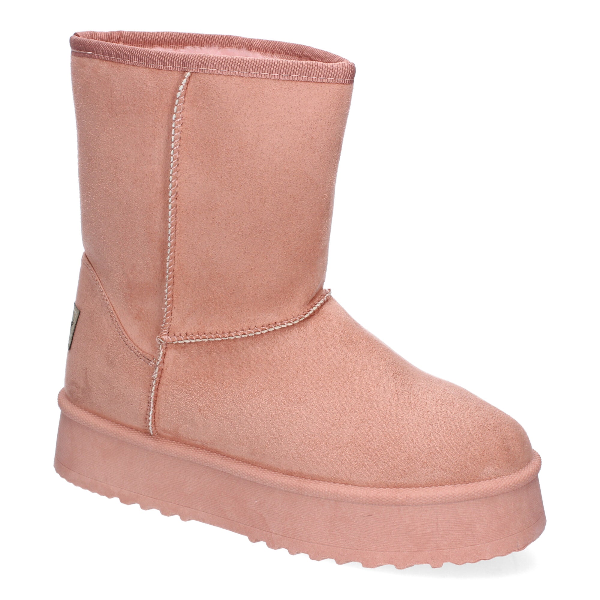 Botines rosas con pelo interior