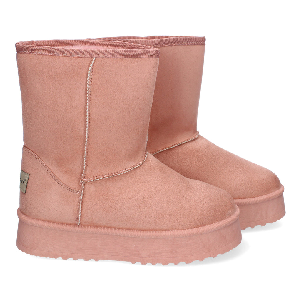 Botines rosas con pelo interior