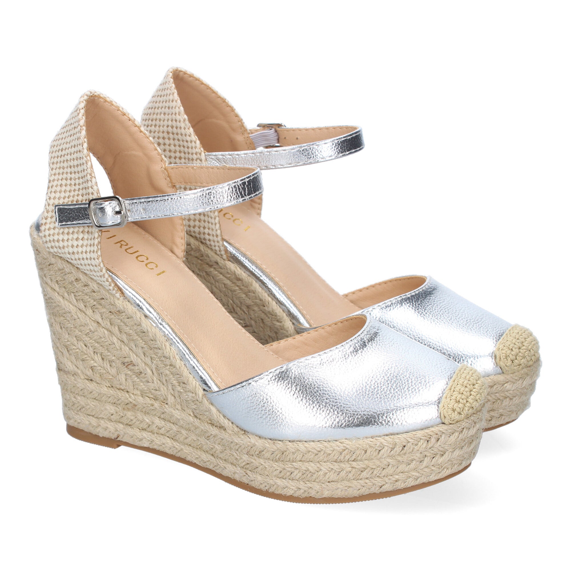 Sandalia de Cuña de Yute para Mujer, Cómoda y Elegante con Diseño Moderno y Hebilla
