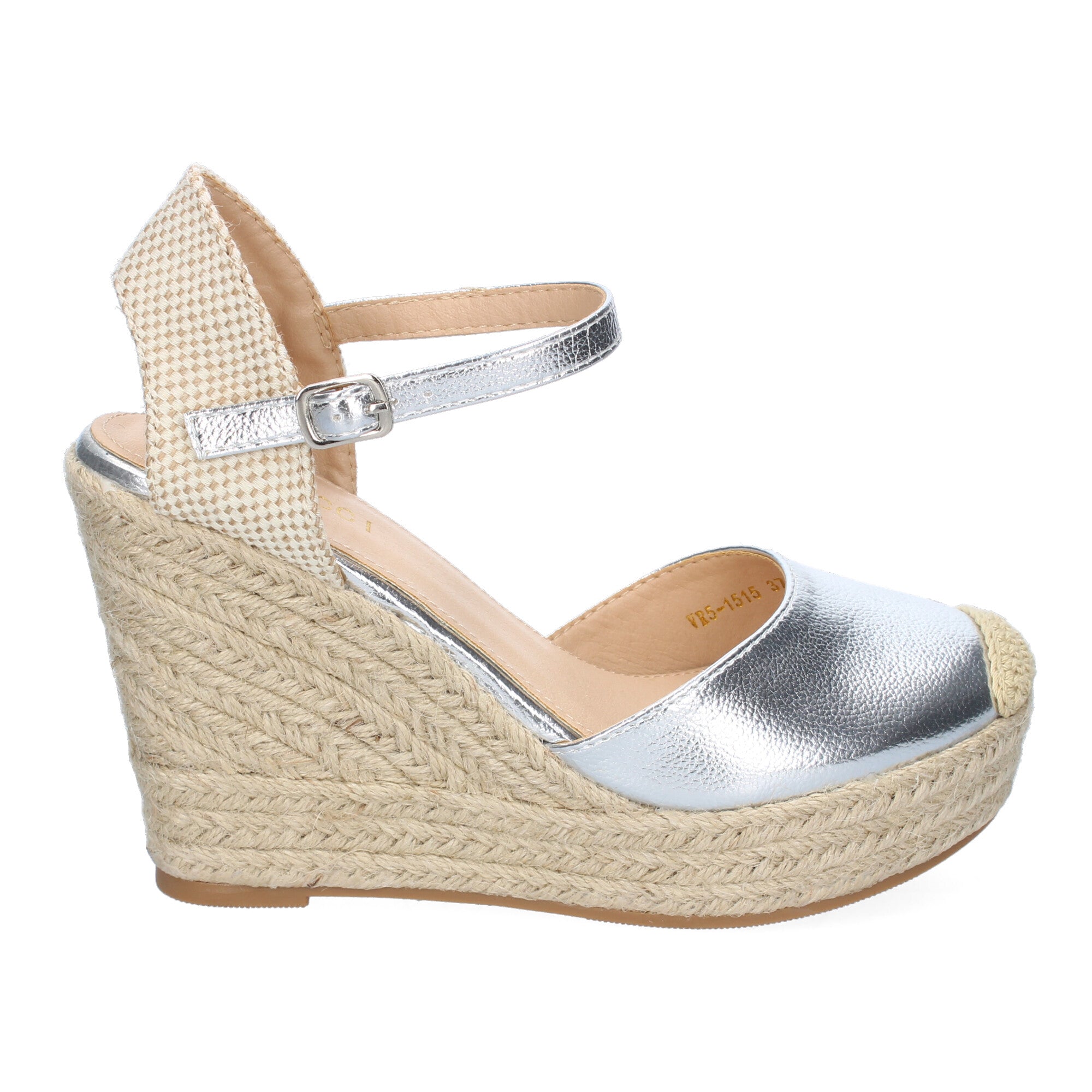 Sandalia de Cuña de Yute para Mujer, Cómoda y Elegante con Diseño Moderno y Hebilla