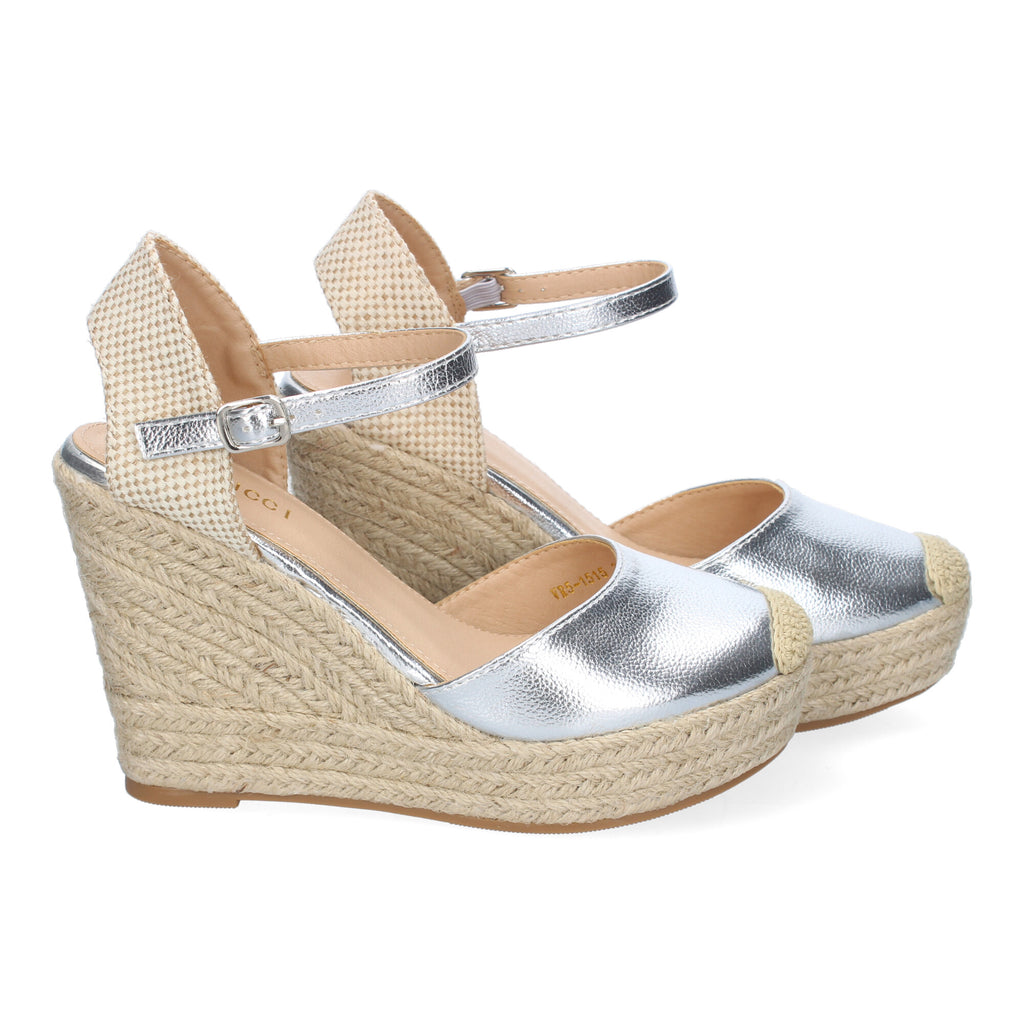 Sandalia de Cuña de Yute para Mujer, Cómoda y Elegante con Diseño Moderno y Hebilla