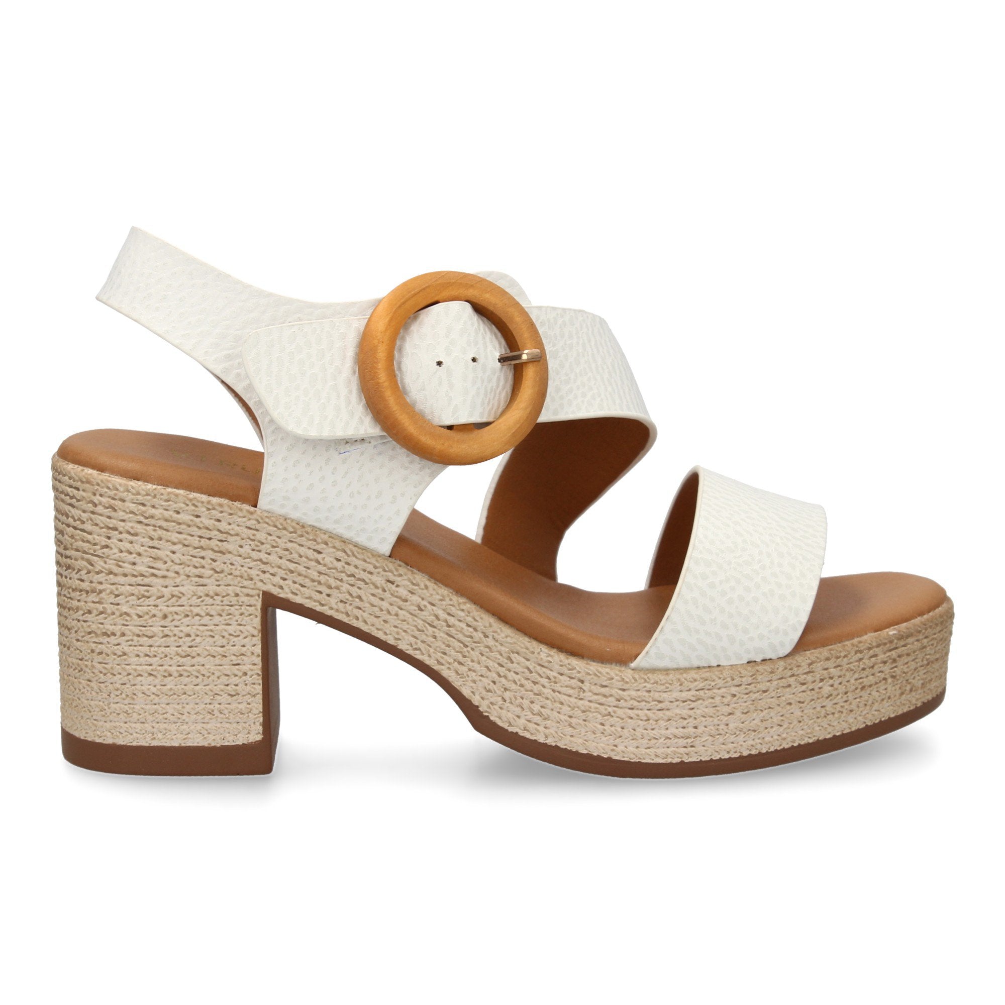 Sandalia Blanca de Tacon  Para Mujer