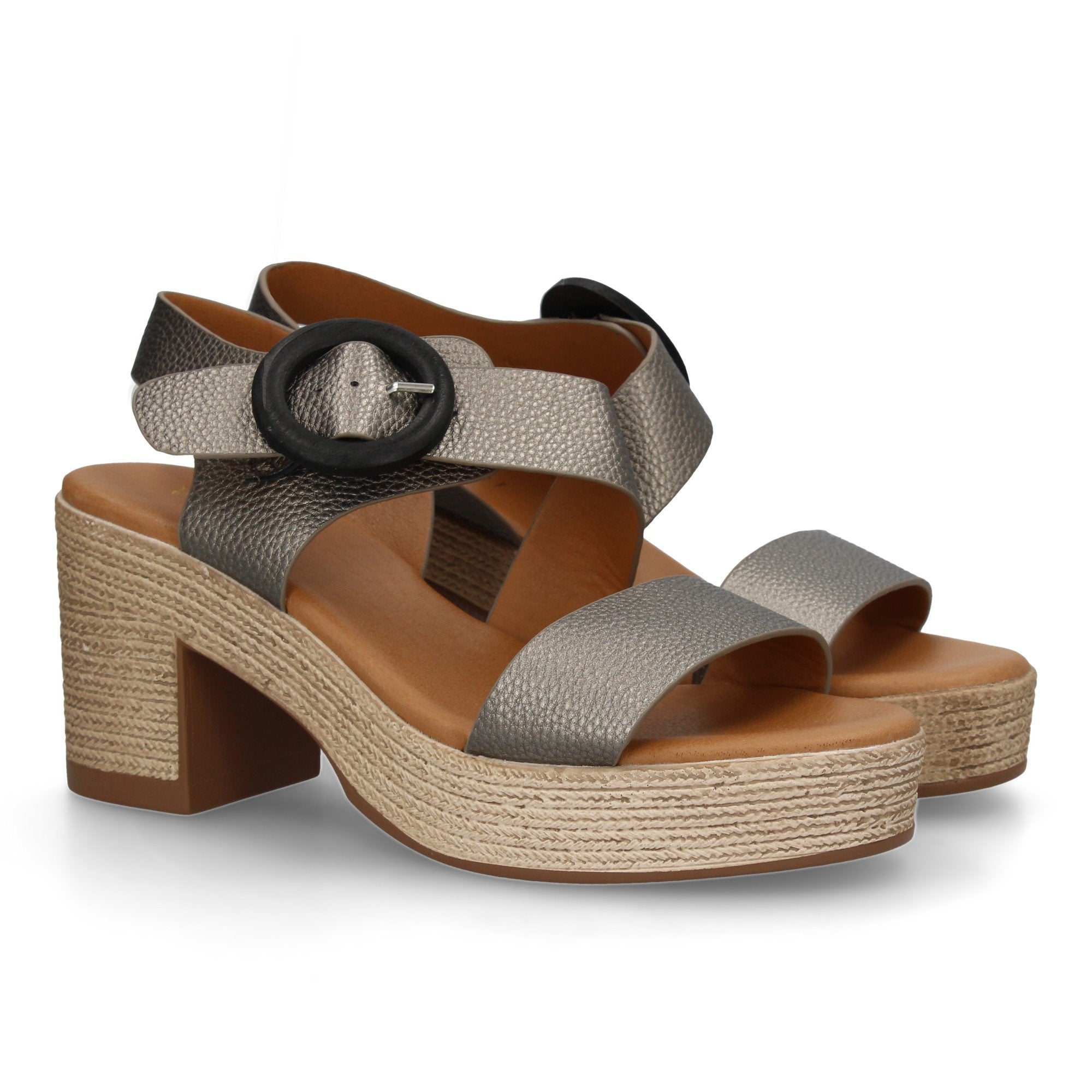 Sandalia Negra de Tacon  Para Mujer