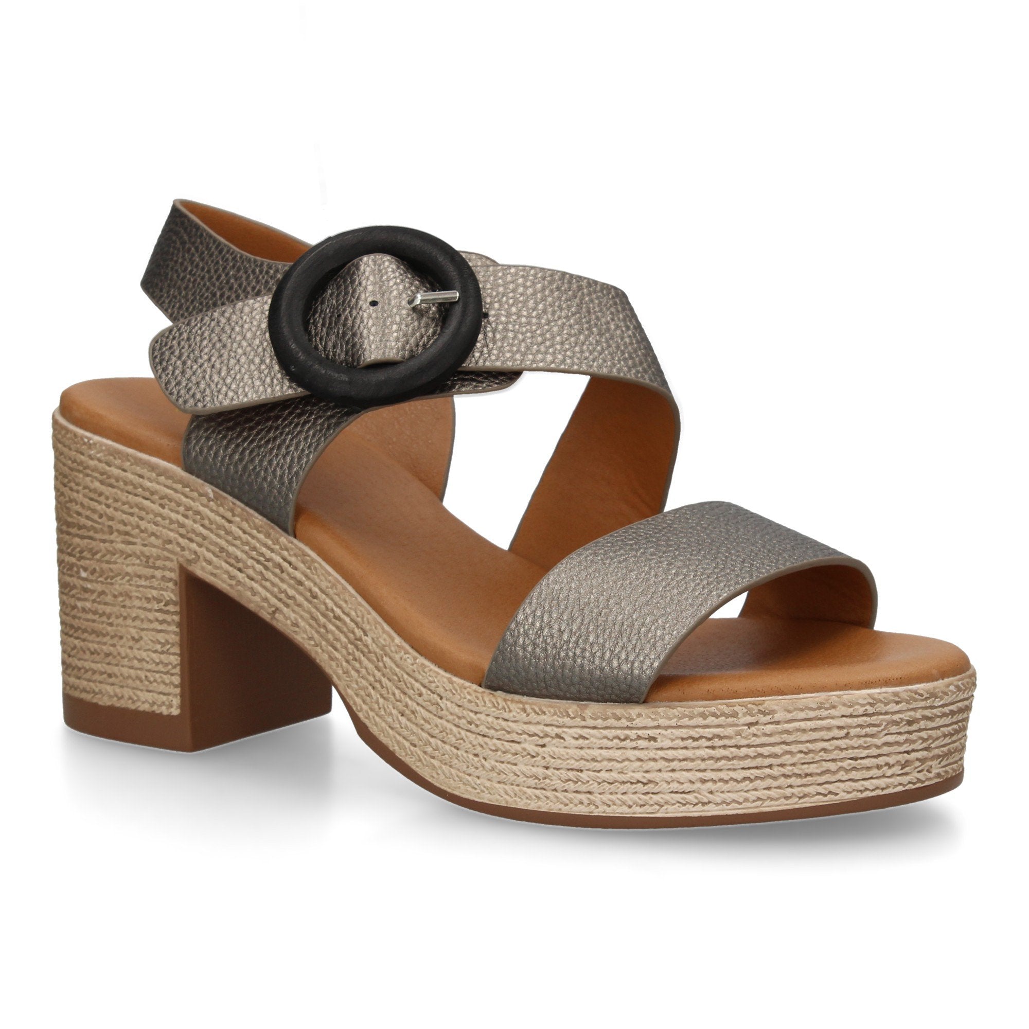 Sandalia Negra de Tacon  Para Mujer