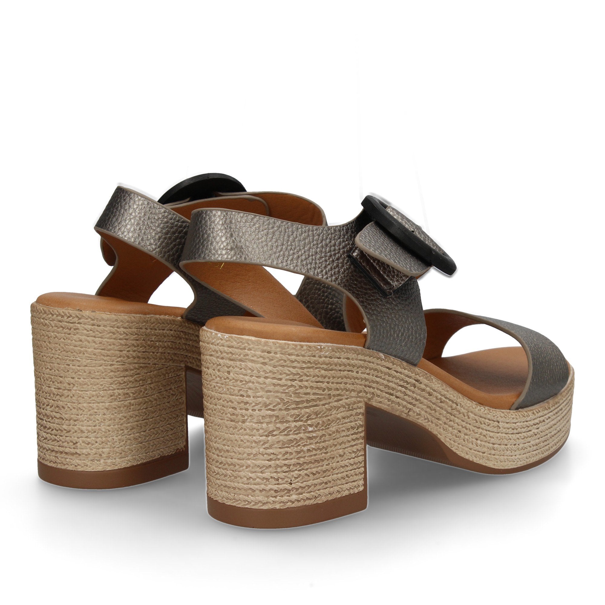 Sandalia Negra de Tacon  Para Mujer