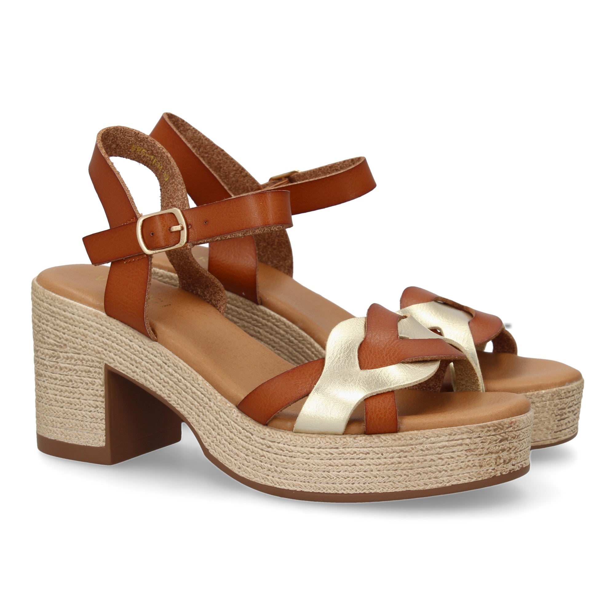 Sandalia Camel de Tacon  Para Mujer