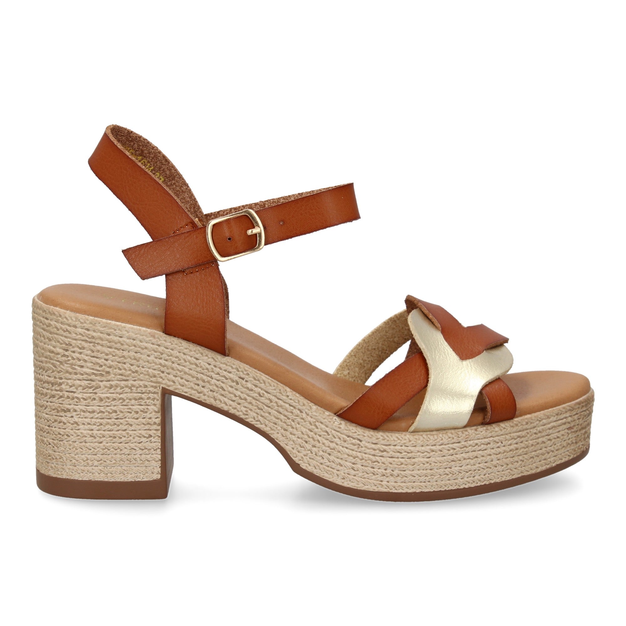 Sandalia Camel de Tacon  Para Mujer