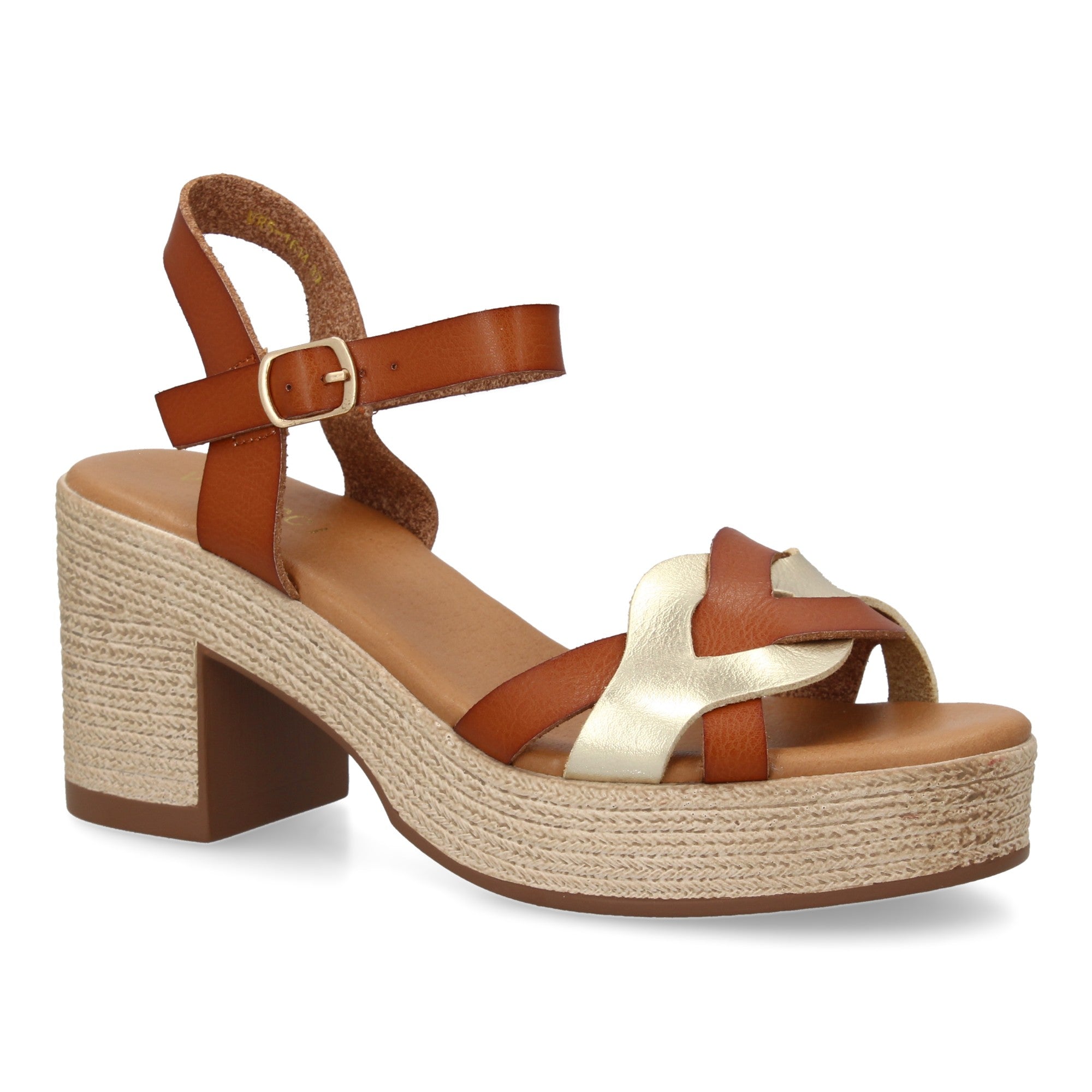 Sandalia Camel de Tacon  Para Mujer