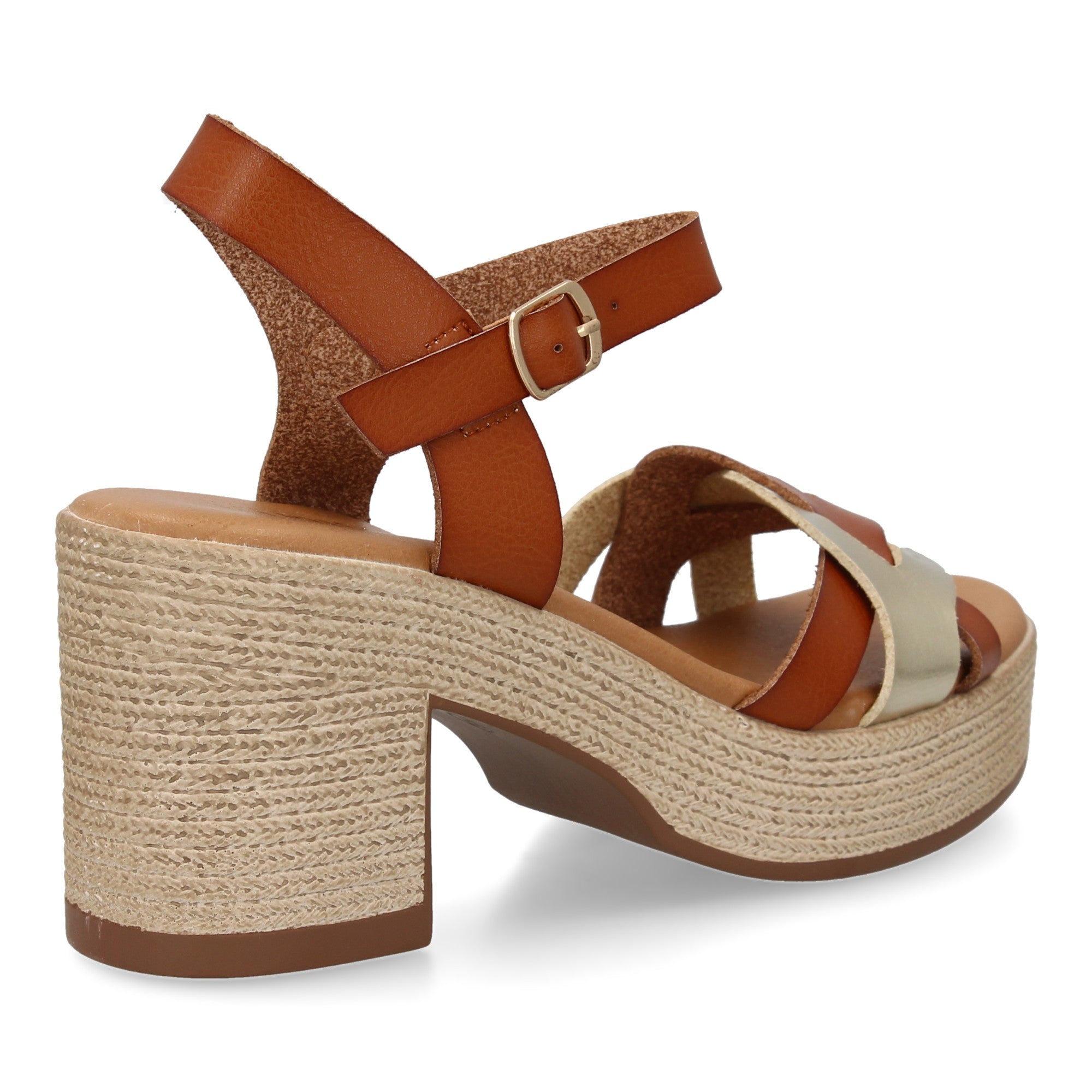 Sandalia Camel de Tacon  Para Mujer