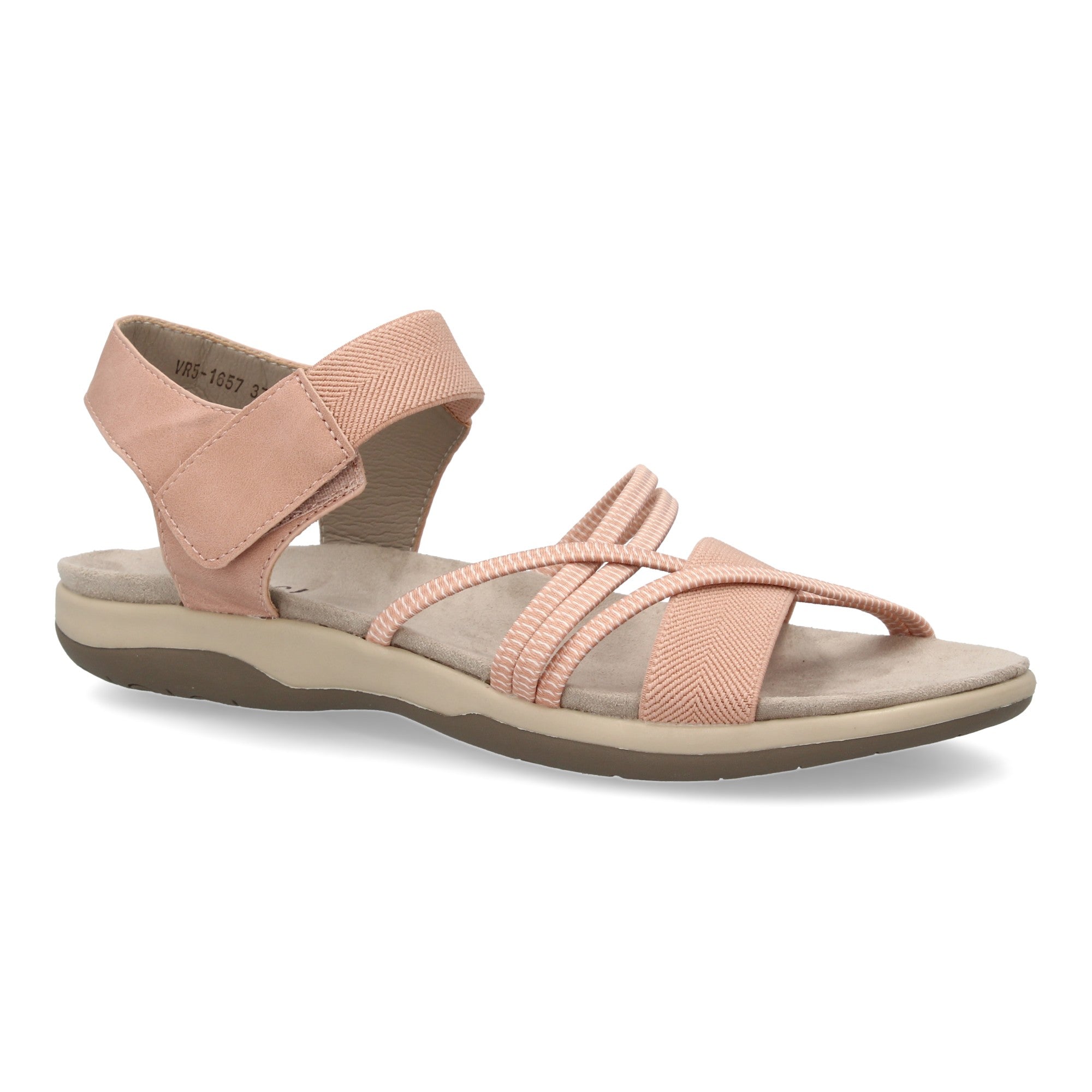 Sandalia Plana de Mujer, Cómoda y Elegante con Tiras Cruzadas y Hebilla