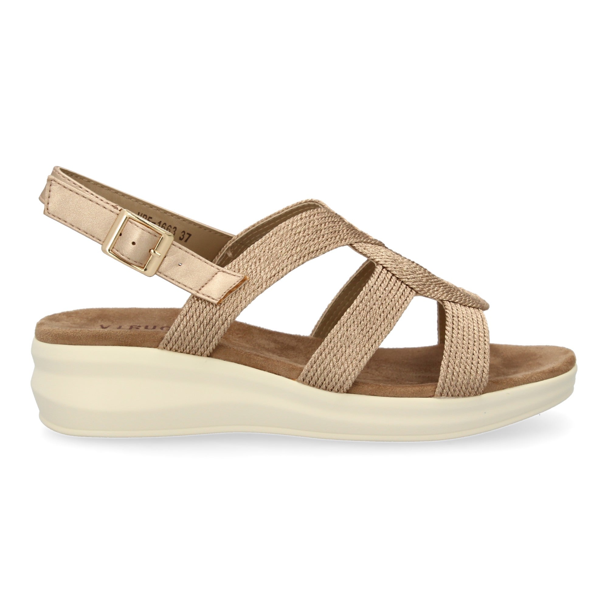 Sandalia Plana de Mujer, Cómoda y Elegante con Tiras Cruzadas y Hebilla